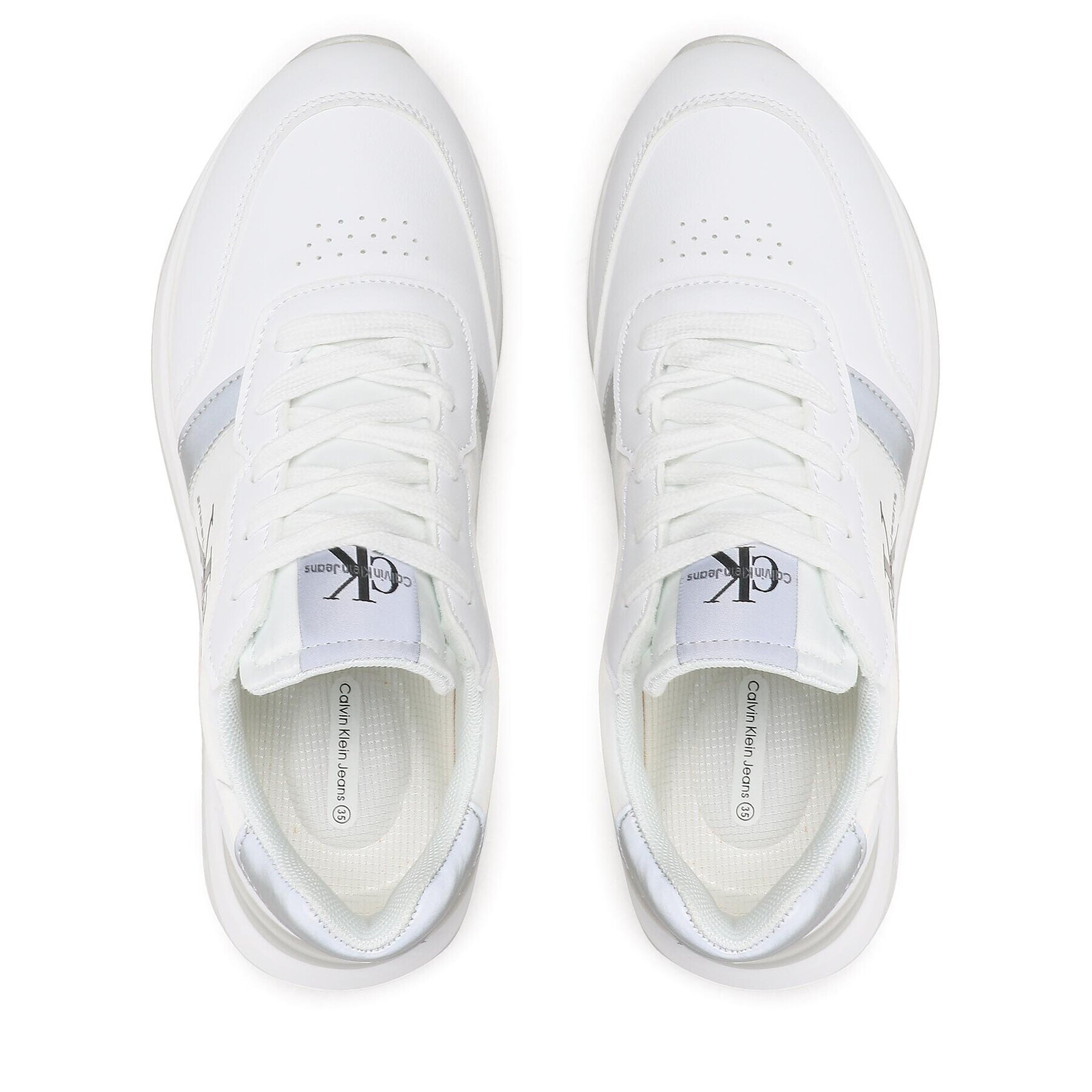 Calvin Klein Jeans Sneakersy Low Cut Lace-Up Sneaker V3X9-80580-1594 S Bílá - Pepit.cz