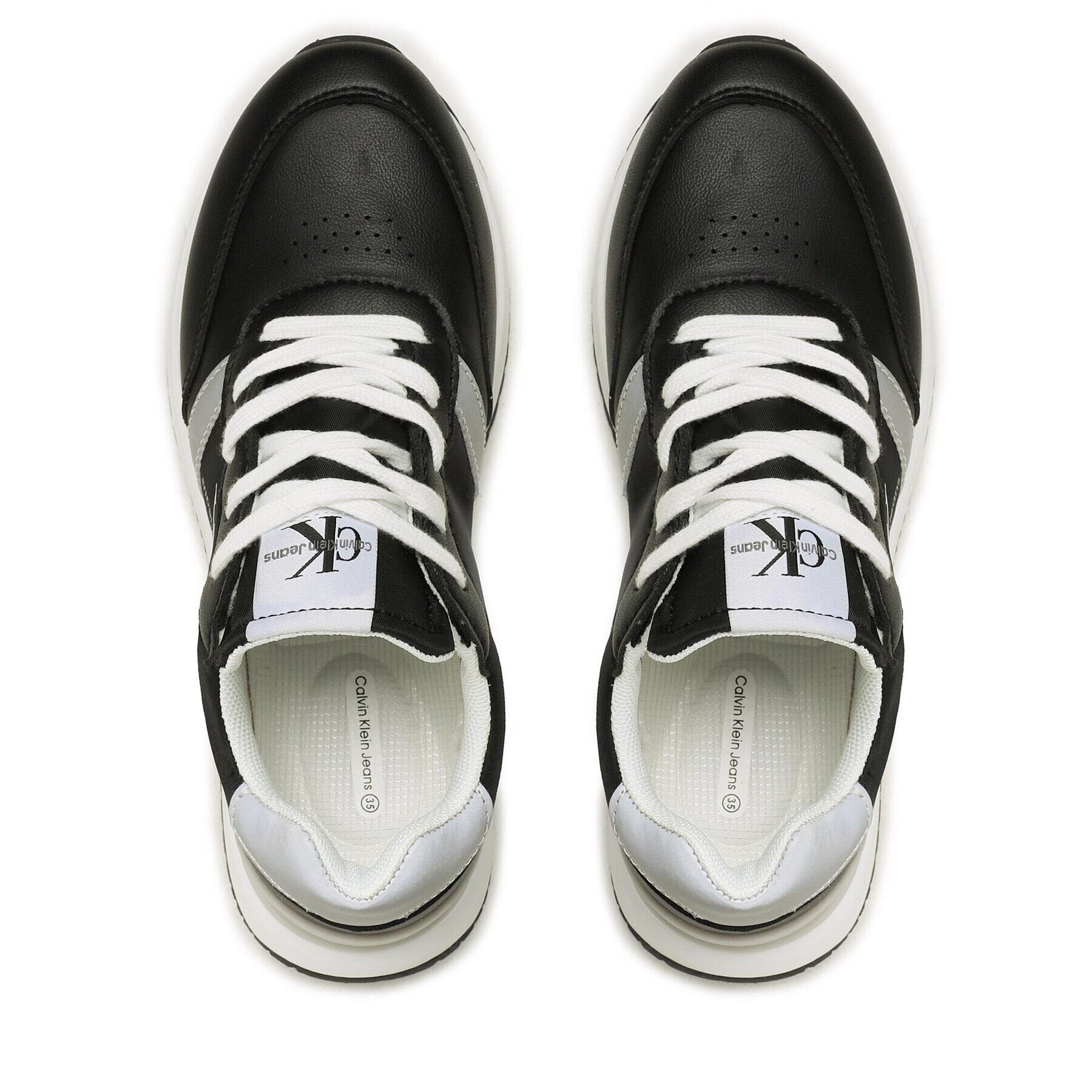 Calvin Klein Jeans Sneakersy Low Cut Lace-Up Sneaker V3X9-80580-1594 S Černá - Pepit.cz