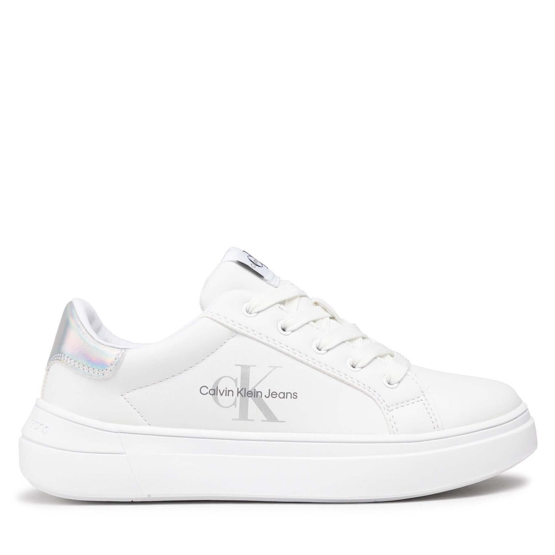 Calvin Klein Jeans Sneakersy Low Cut-Up Sneaker V3X9-80345-1355 S Bílá - Pepit.cz