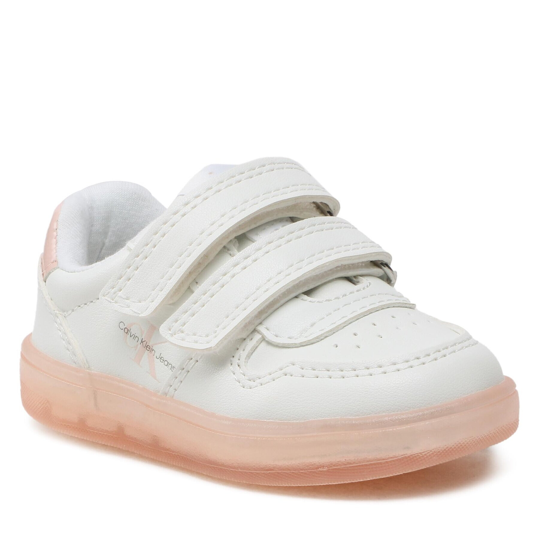 Calvin Klein Jeans Sneakersy Low Cut Velcro Sneaker V1A9-80466-1355 M Bílá - Pepit.cz