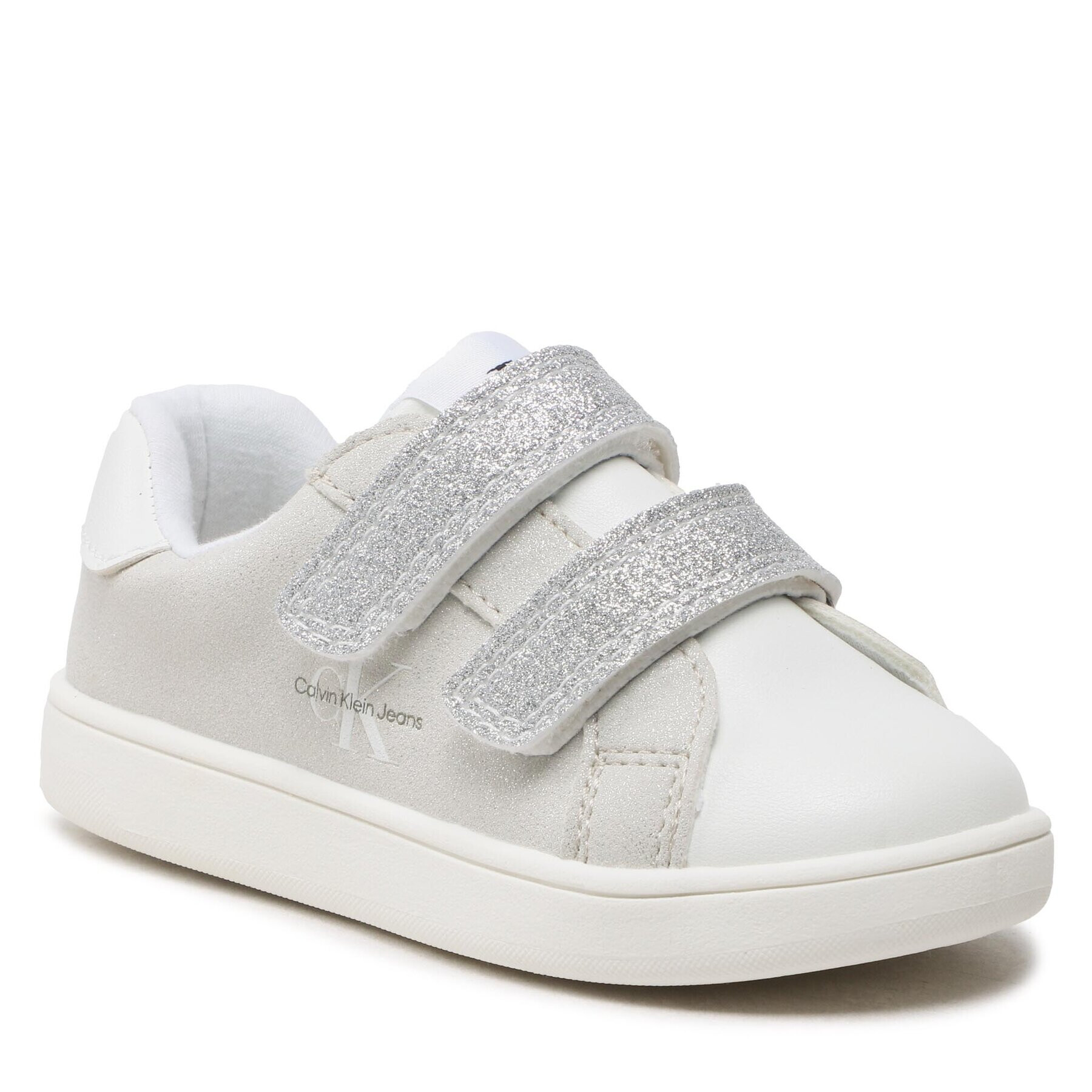 Calvin Klein Jeans Sneakersy Low Cut Velcro Sneaker V1A9-80468-1459 S Stříbrná - Pepit.cz