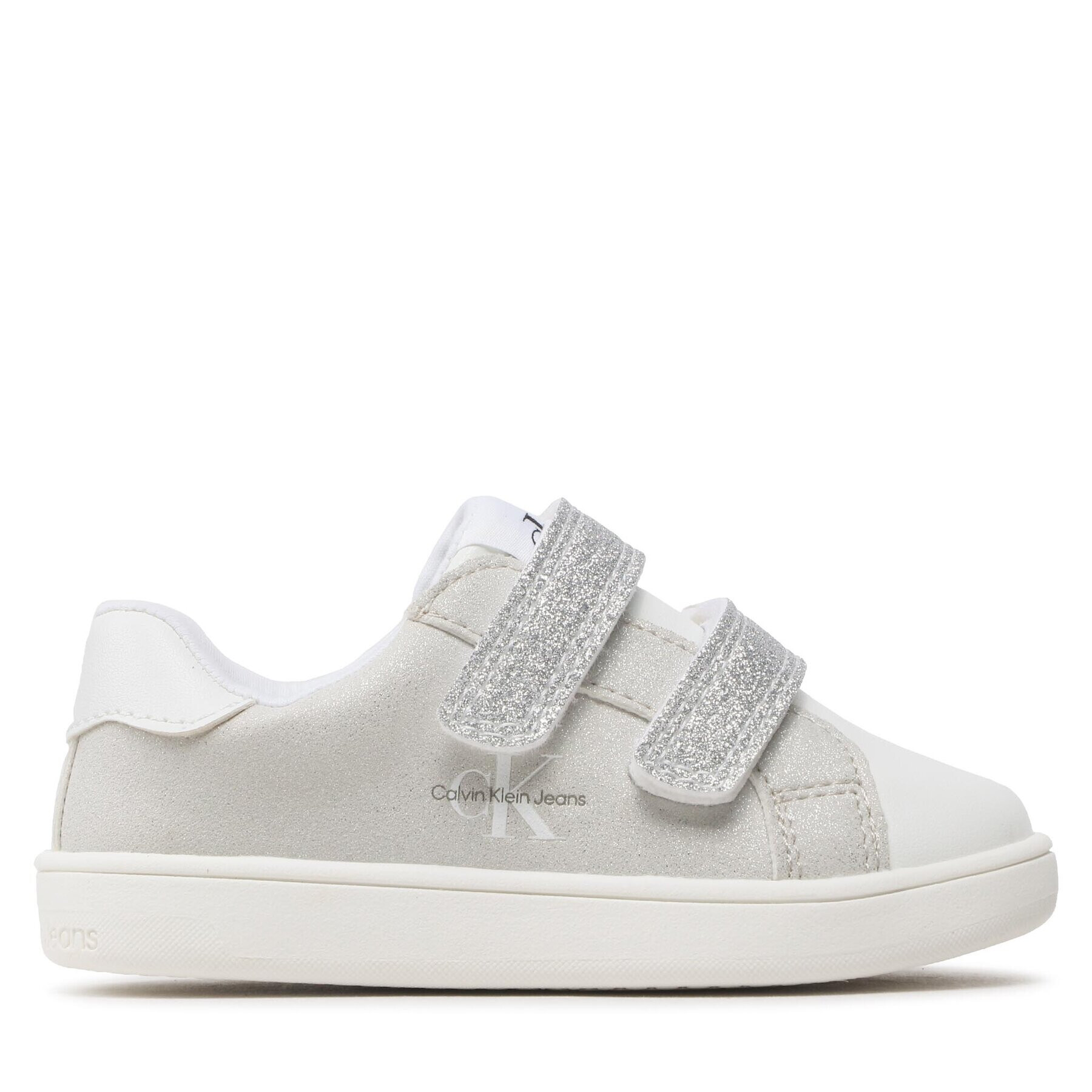 Calvin Klein Jeans Sneakersy Low Cut Velcro Sneaker V1A9-80468-1459 S Stříbrná - Pepit.cz