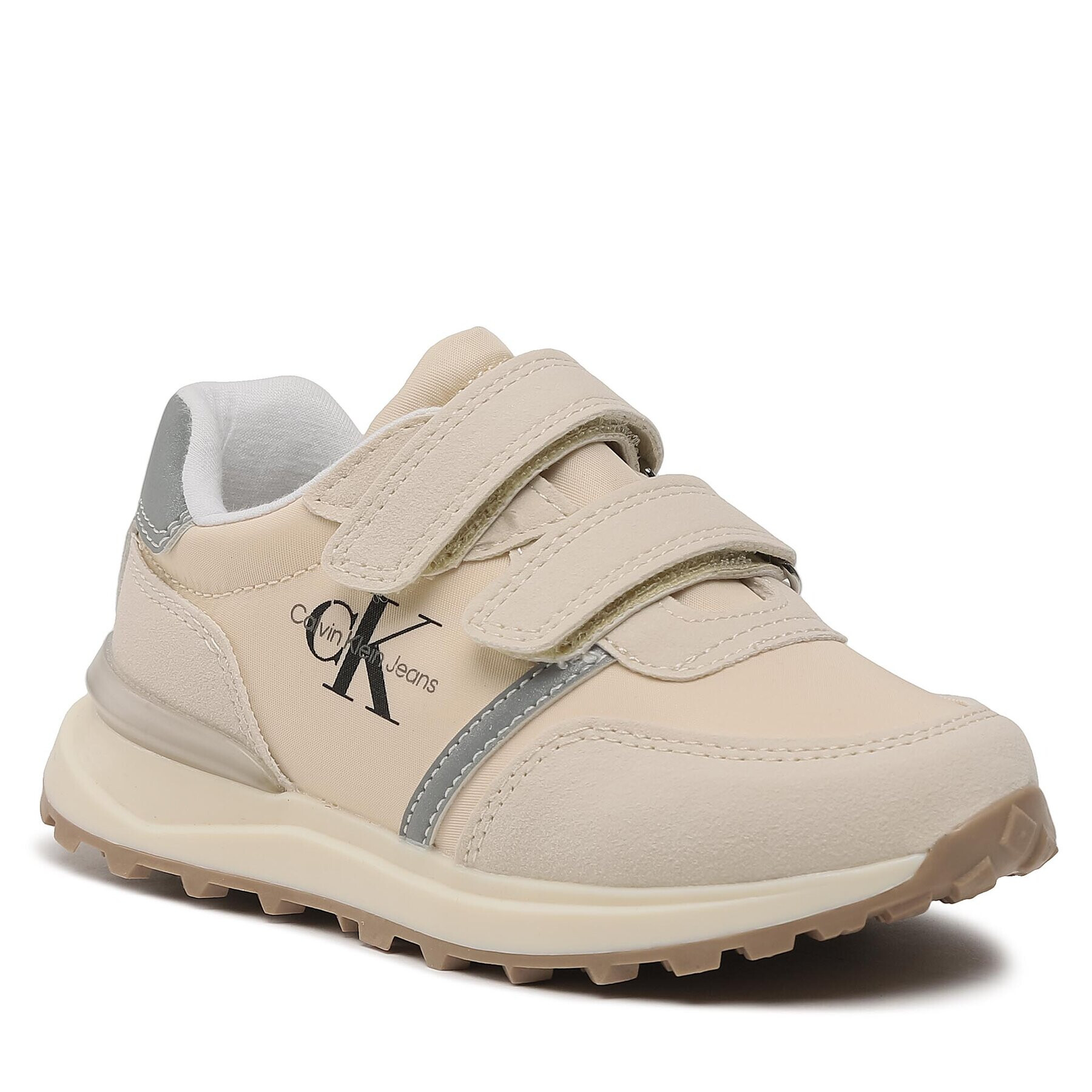 Calvin Klein Jeans Sneakersy Low Cut Velcro Sneaker V1B9-80574-1587 S Béžová - Pepit.cz