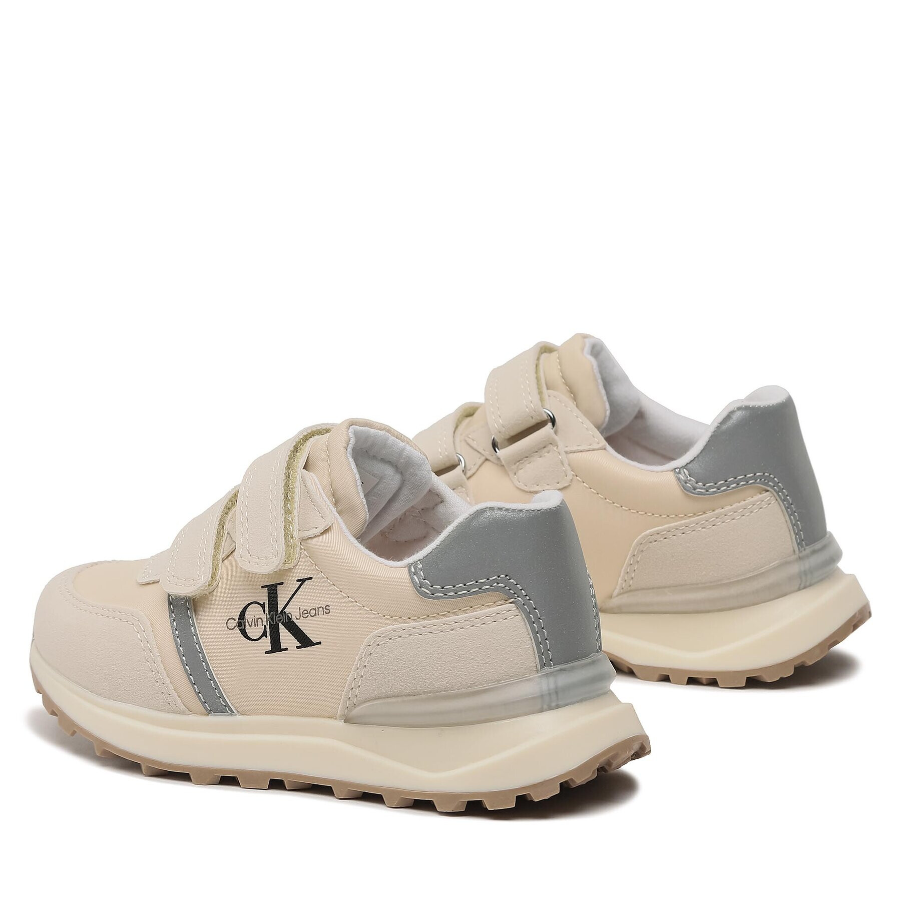 Calvin Klein Jeans Sneakersy Low Cut Velcro Sneaker V1B9-80574-1587 S Béžová - Pepit.cz