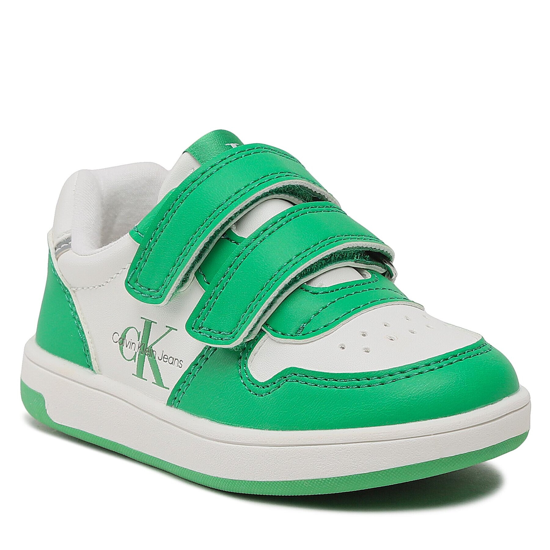 Calvin Klein Jeans Sneakersy Low Cut Velcro Sneaker V1X9-80545-1355 Zelená - Pepit.cz