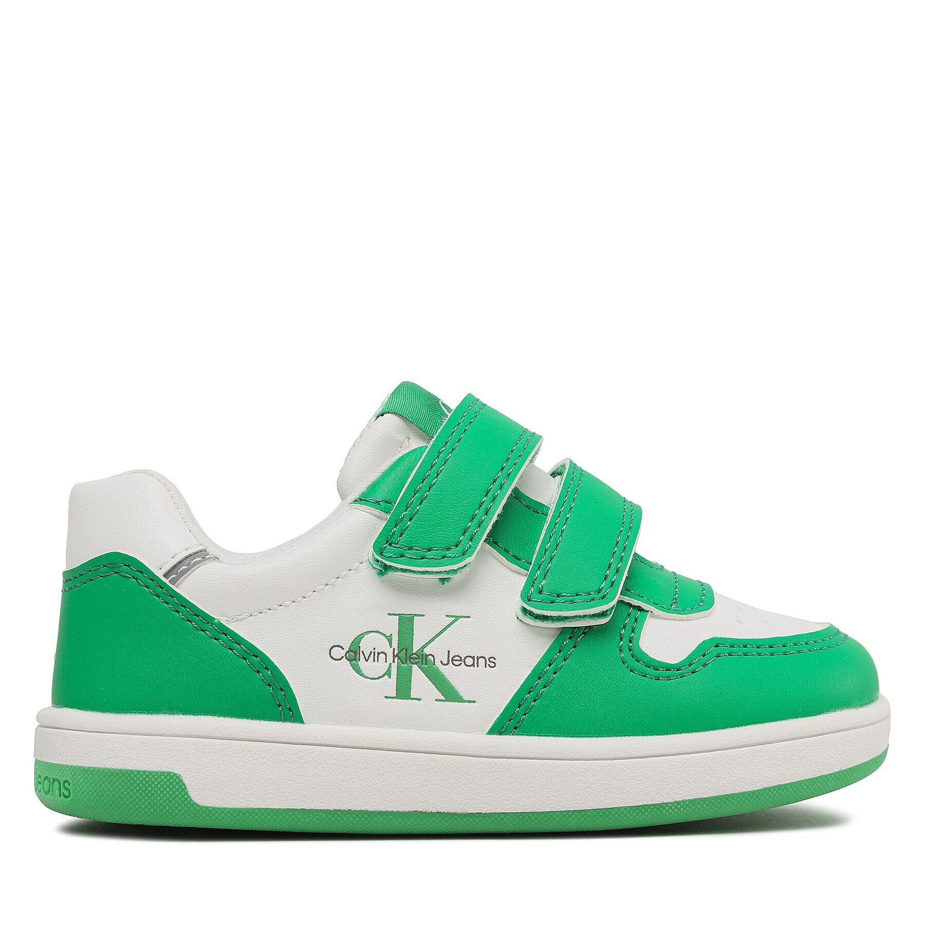 Calvin Klein Jeans Sneakersy Low Cut Velcro Sneaker V1X9-80545-1355 Zelená - Pepit.cz