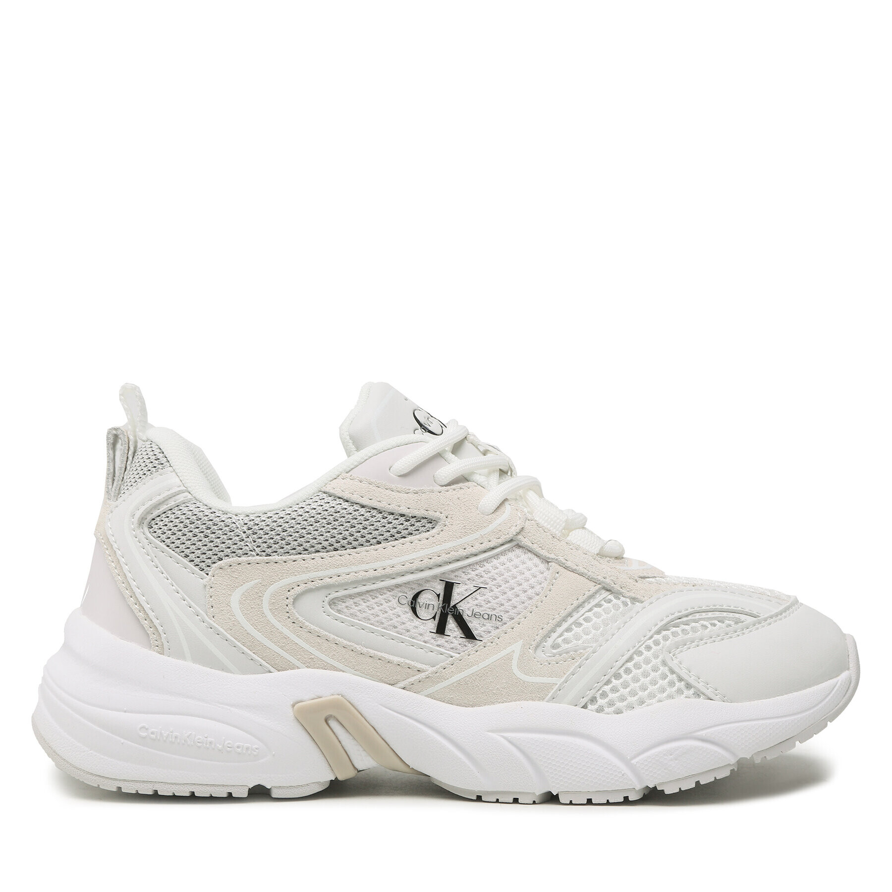 Calvin Klein Jeans Sneakersy Retro Tennis Su-Mesh W YW0YW00891 Bílá - Pepit.cz