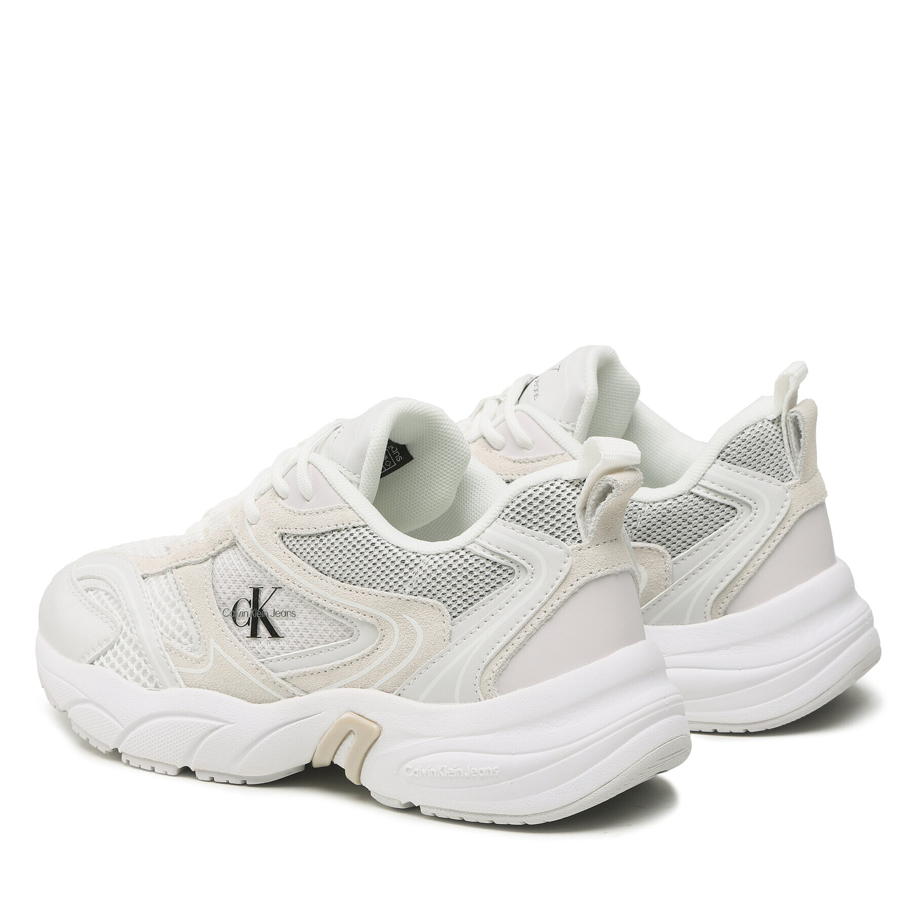 Calvin Klein Jeans Sneakersy Retro Tennis Su-Mesh W YW0YW00891 Bílá - Pepit.cz