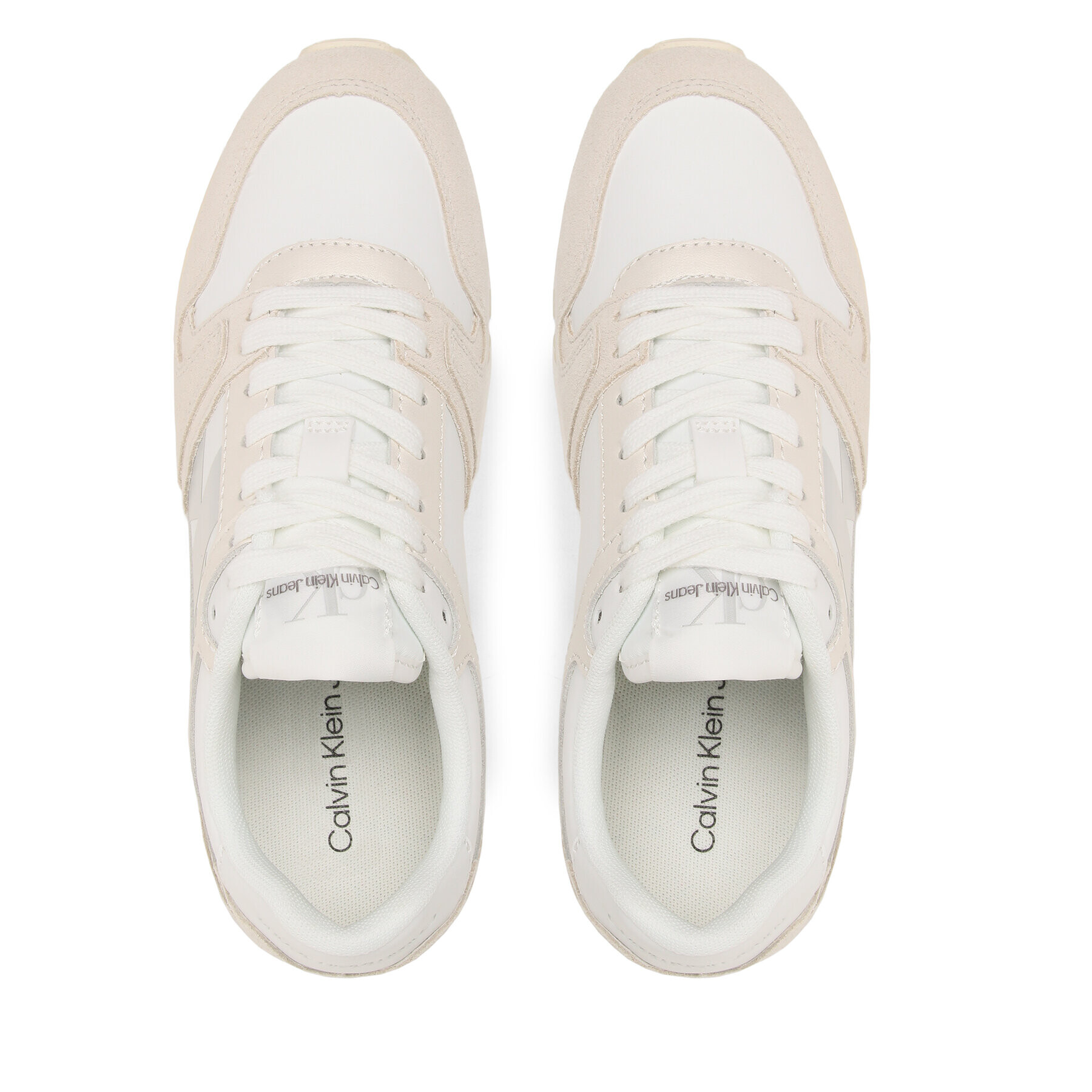 Calvin Klein Jeans Sneakersy Toothy Run Laceup Low Lth Mix Wn YW0YW01272 Béžová - Pepit.cz