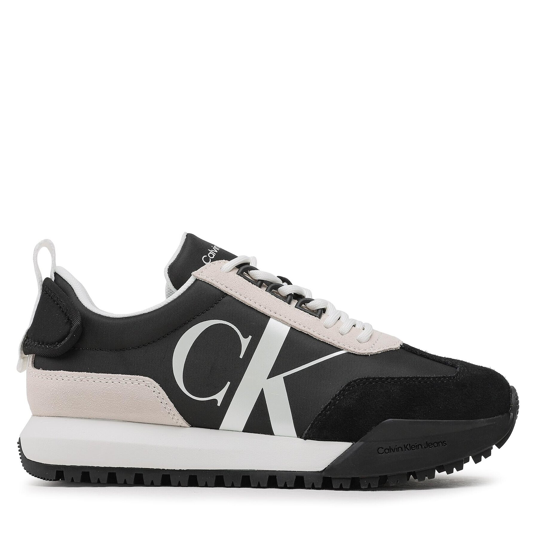 Calvin Klein Jeans Sneakersy Toothy Runner Laceup Mix Pearl YW0YW01100 Černá - Pepit.cz