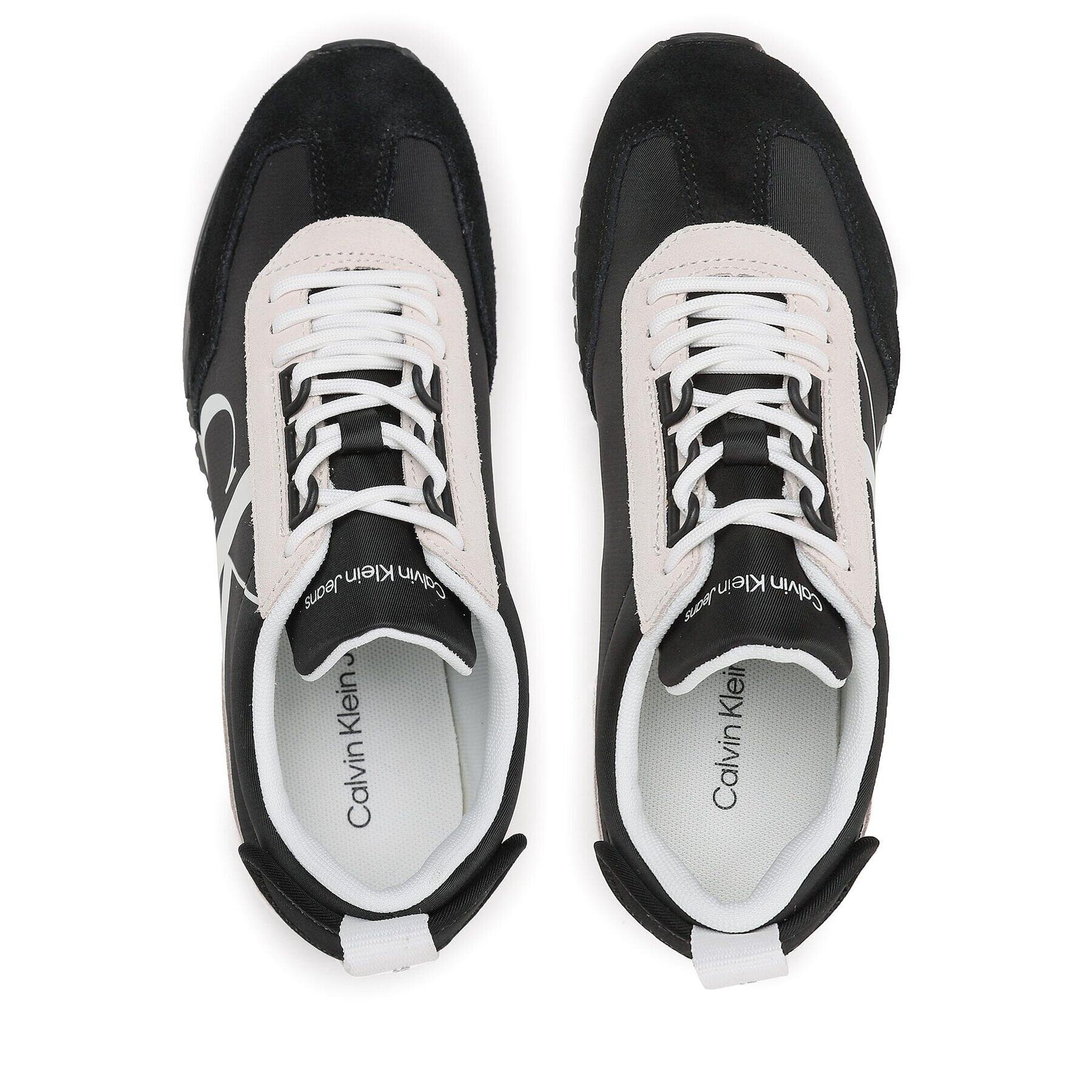 Calvin Klein Jeans Sneakersy Toothy Runner Laceup Mix Pearl YW0YW01100 Černá - Pepit.cz