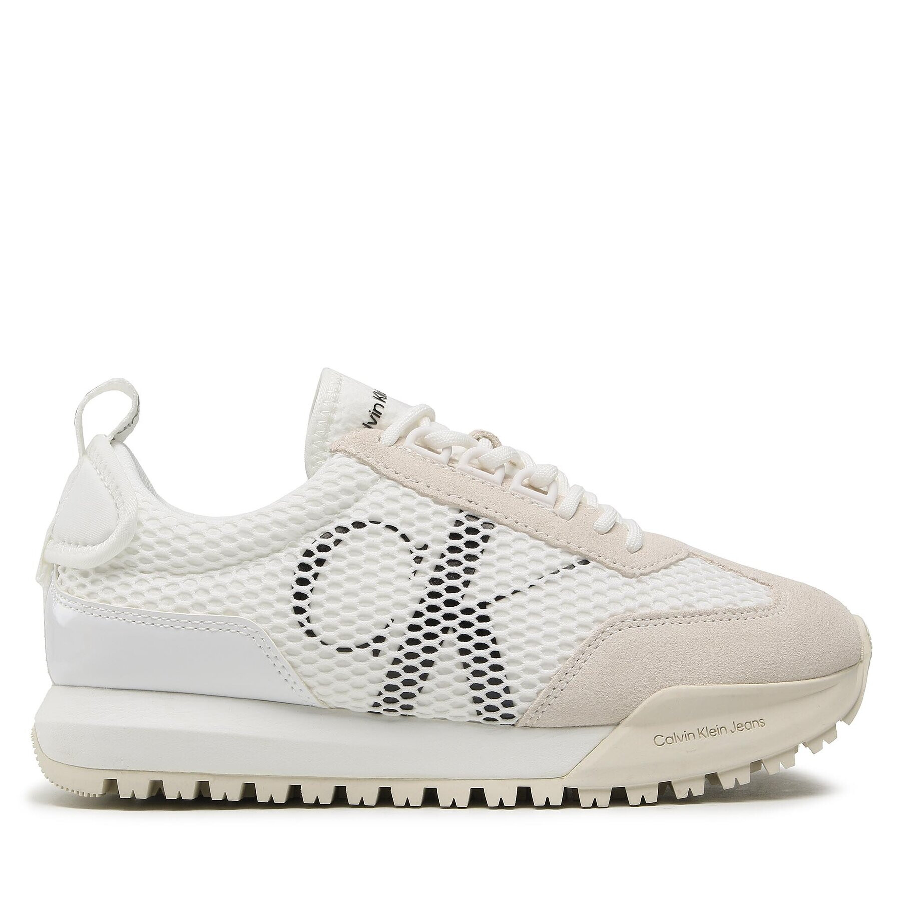 Calvin Klein Jeans Sneakersy Toothy Runner Oversized Mesh Wn YW0YW00933 Bílá - Pepit.cz