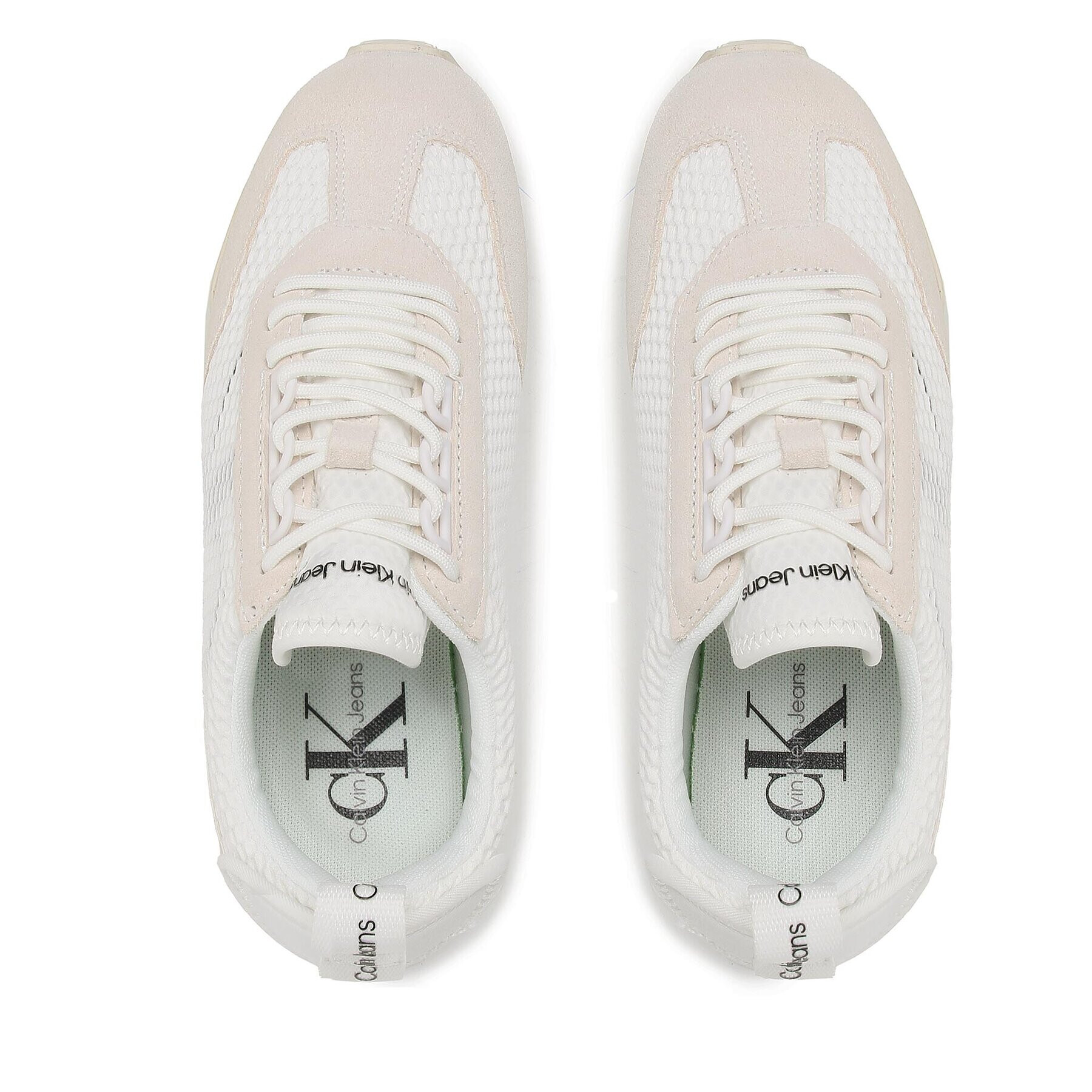 Calvin Klein Jeans Sneakersy Toothy Runner Oversized Mesh Wn YW0YW00933 Bílá - Pepit.cz