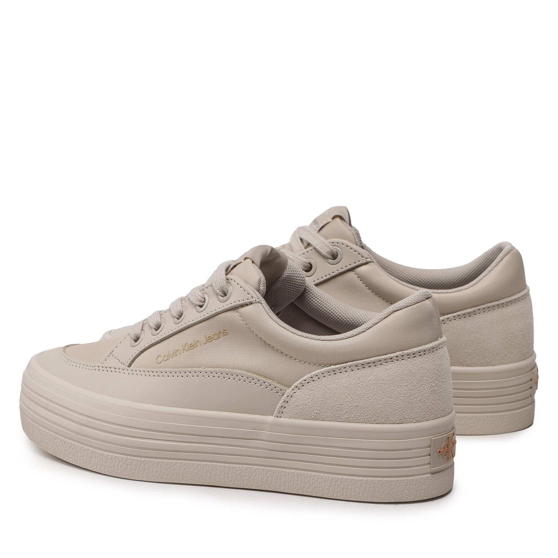 Calvin Klein Jeans Sneakersy Vulc Flatf Low Cut Mix Material YW0YW00864 Béžová - Pepit.cz