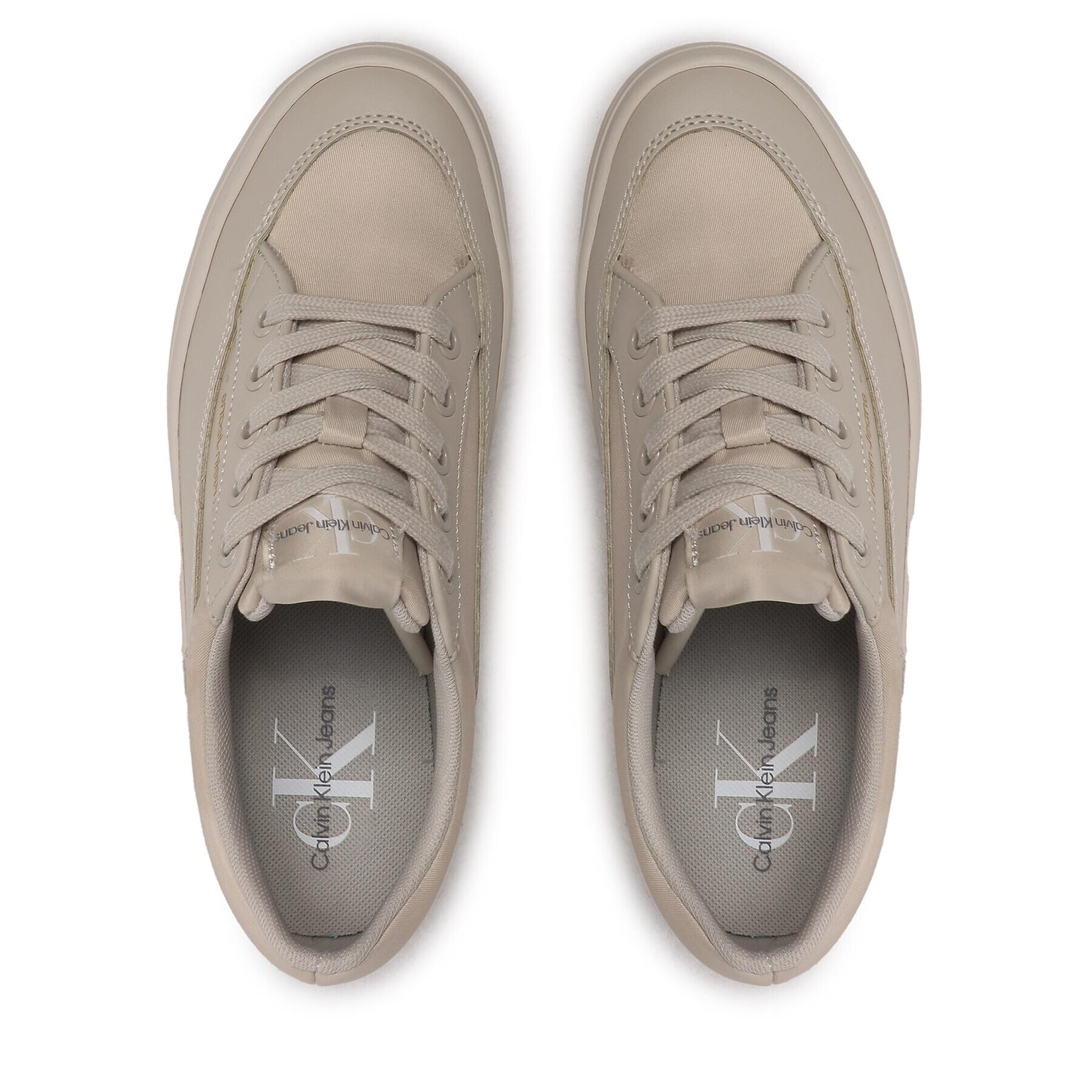 Calvin Klein Jeans Sneakersy Vulc Flatf Low Cut Mix Material YW0YW00864 Béžová - Pepit.cz