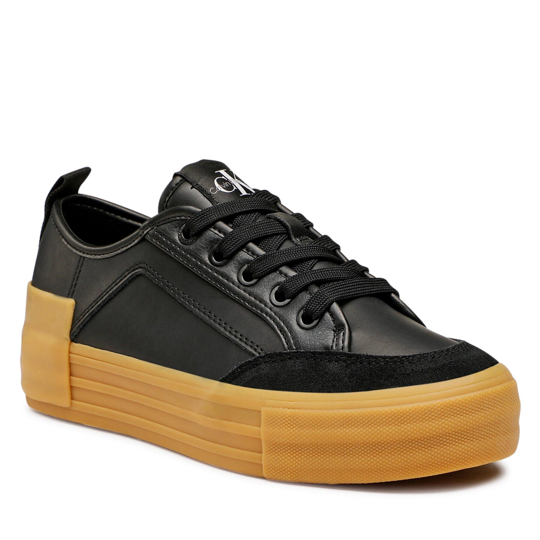 Calvin Klein Jeans Sneakersy Vulc Flatform Bold Lth-Su YW0YW00866 Černá - Pepit.cz