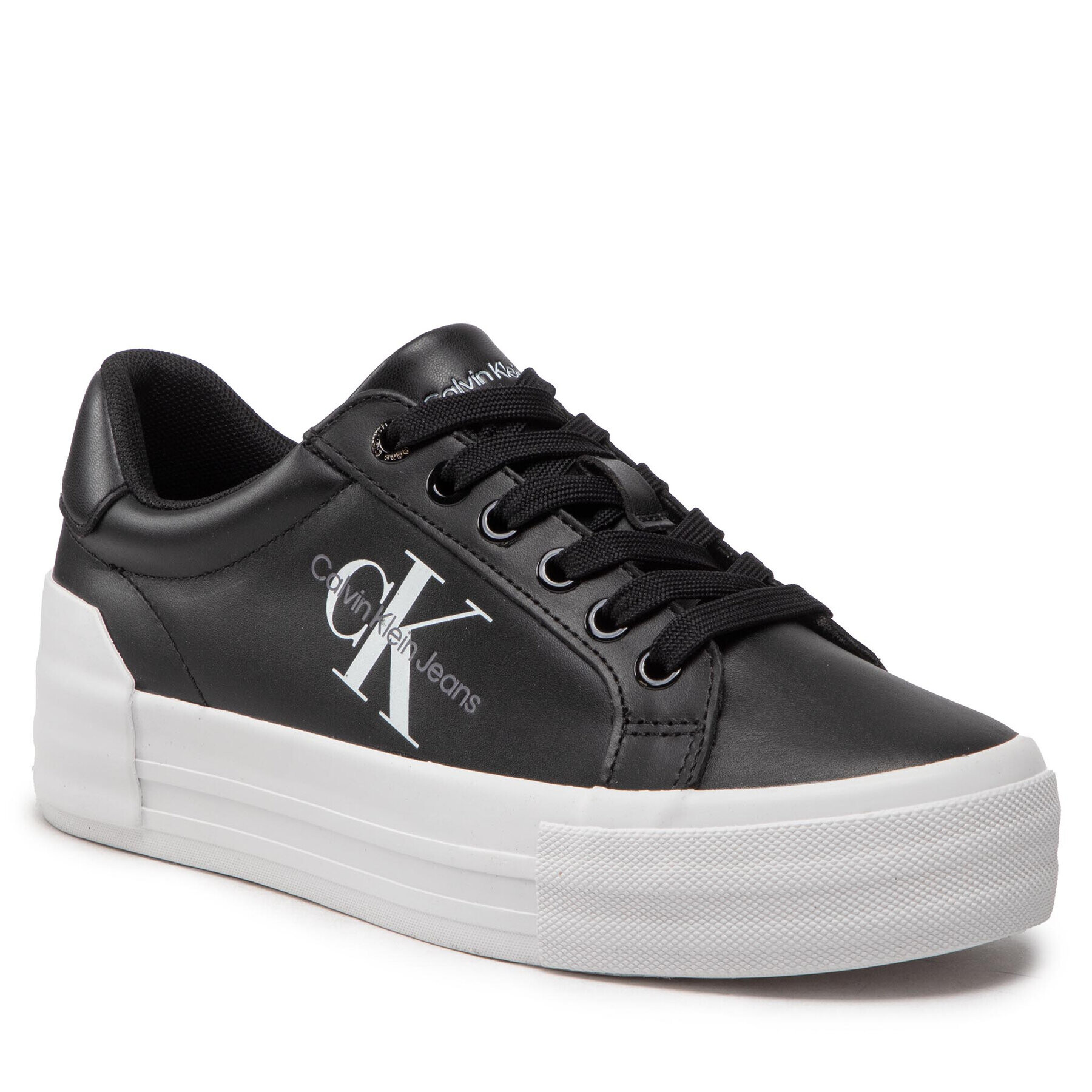 Calvin Klein Jeans Sneakersy Vulc Flatform Bold Lth YW0YW00821 Černá - Pepit.cz