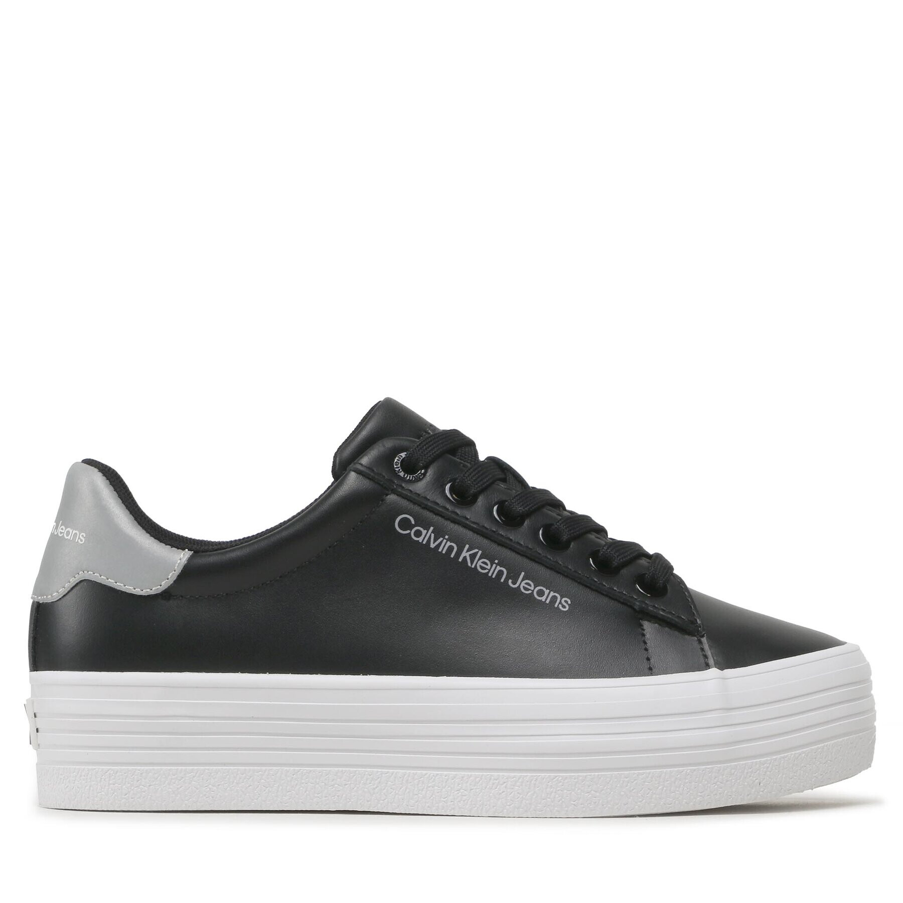 Calvin Klein Jeans Sneakersy Vulc Flatform Laceup Ny Refl Wn YW0YW01220 Černá - Pepit.cz