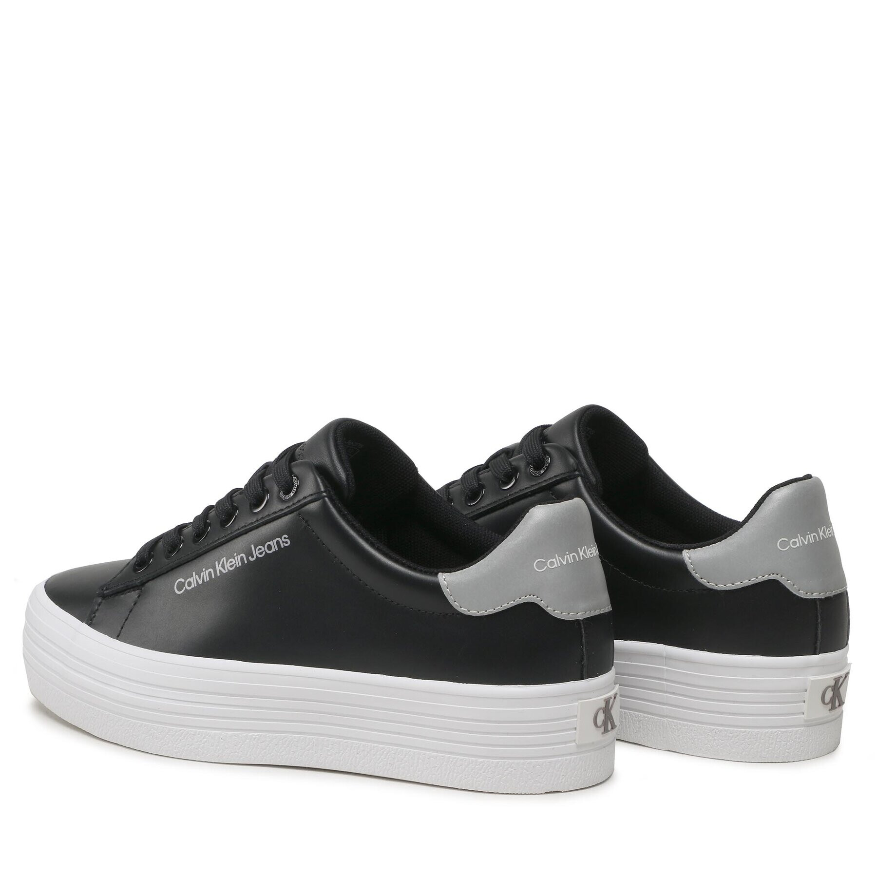 Calvin Klein Jeans Sneakersy Vulc Flatform Laceup Ny Refl Wn YW0YW01220 Černá - Pepit.cz