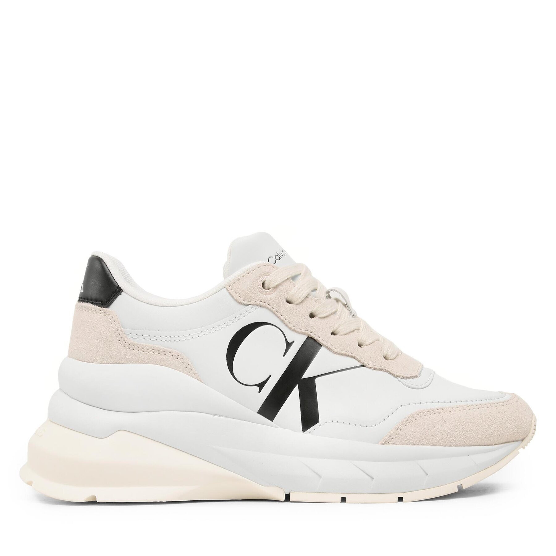 Calvin Klein Jeans Sneakersy Wedge Runner Mix Lth Wn YW0YW01099 Béžová - Pepit.cz