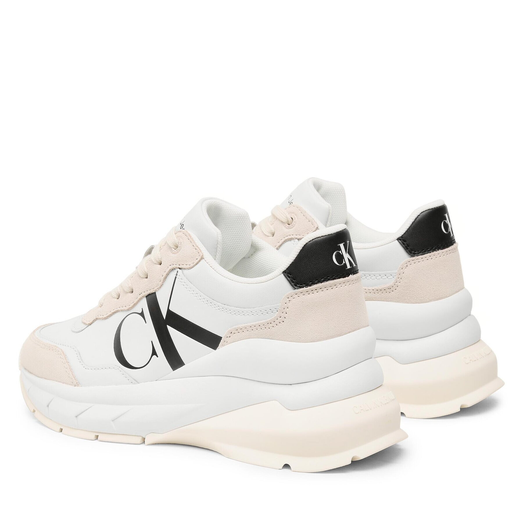 Calvin Klein Jeans Sneakersy Wedge Runner Mix Lth Wn YW0YW01099 Béžová - Pepit.cz