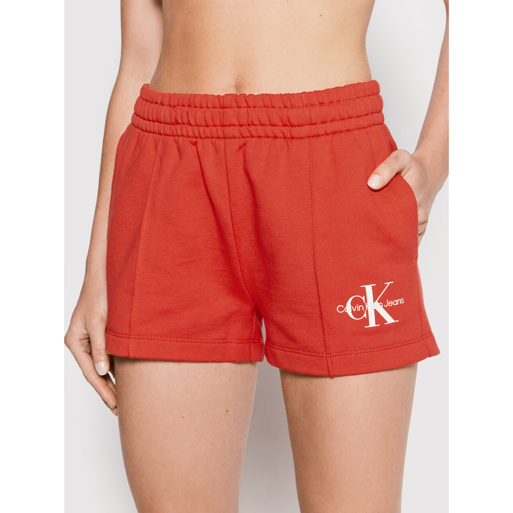 Calvin Klein Jeans Sportovní kraťasy J20J218042 Červená Regular Fit - Pepit.cz