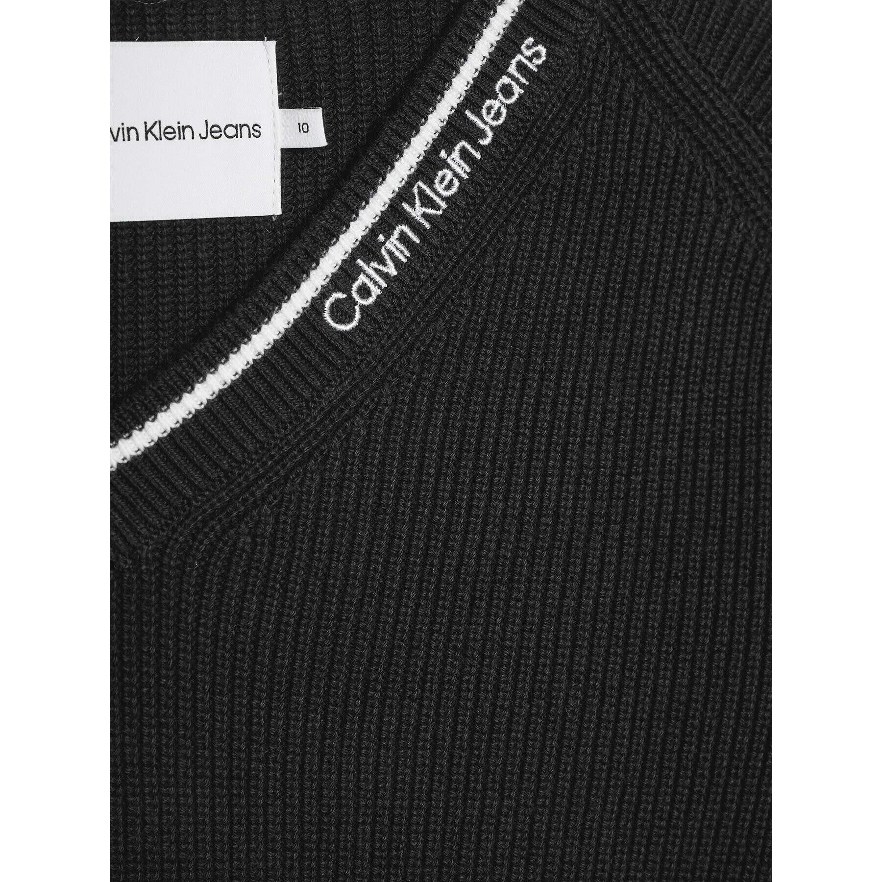 Calvin Klein Jeans Svetr Ceremony IB0IB01869 Černá Relaxed Fit - Pepit.cz