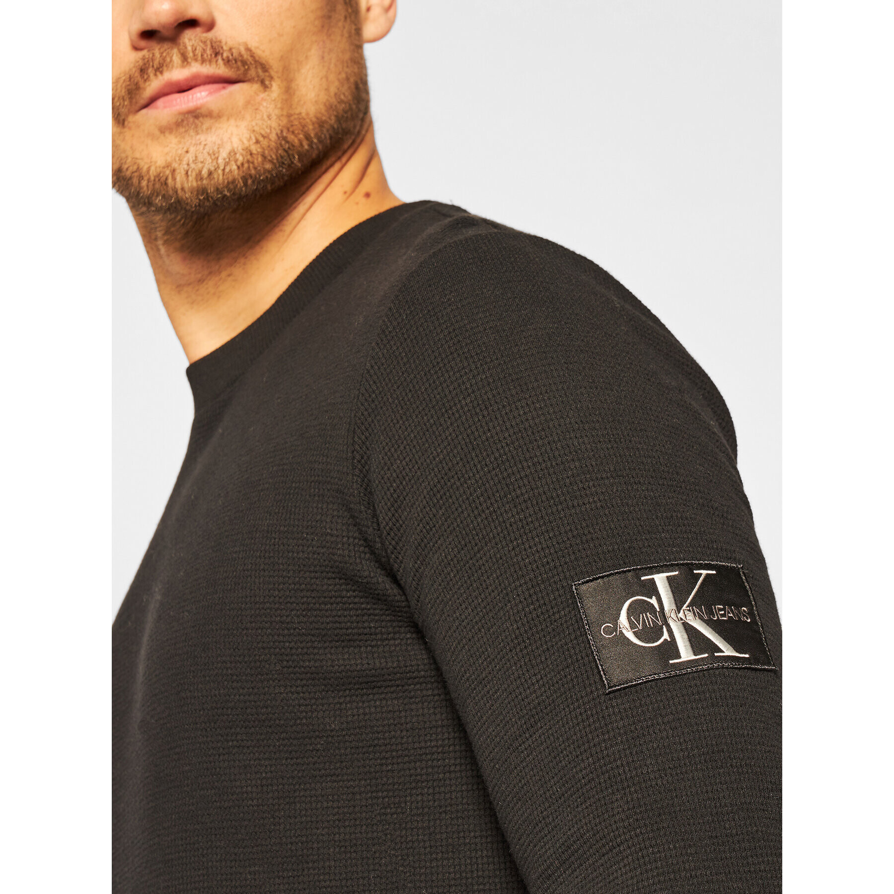 Calvin Klein Jeans Svetr J30J316610 Černá Regular Fit - Pepit.cz