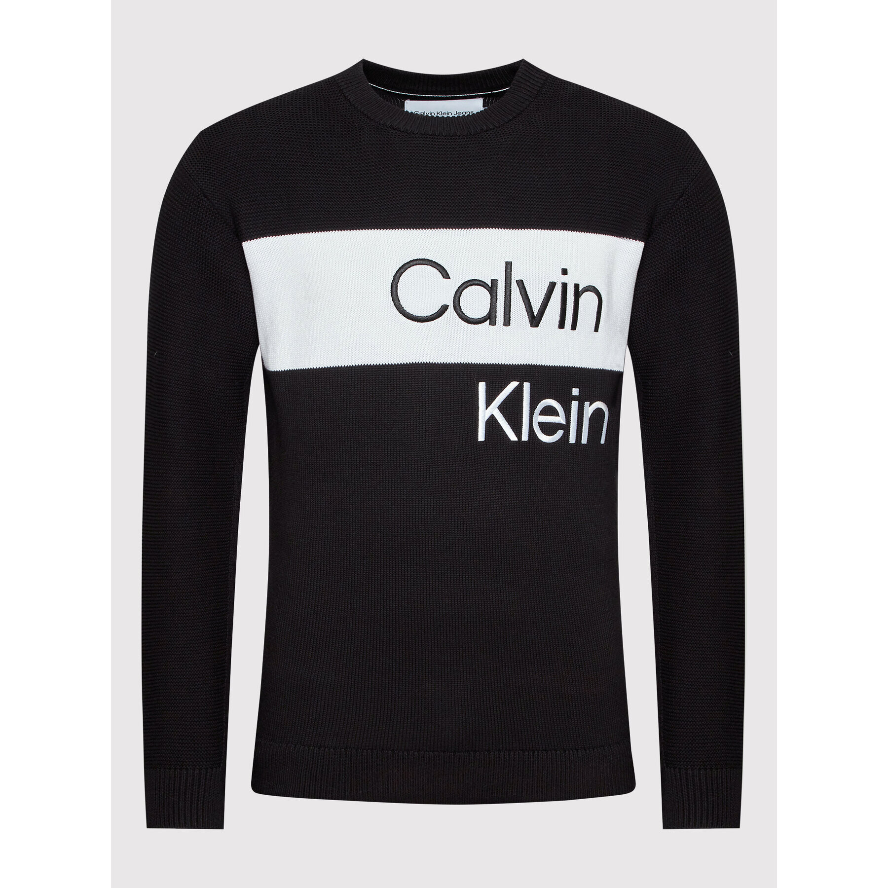 Calvin Klein Jeans Svetr J30J321579 Černá Regular Fit - Pepit.cz