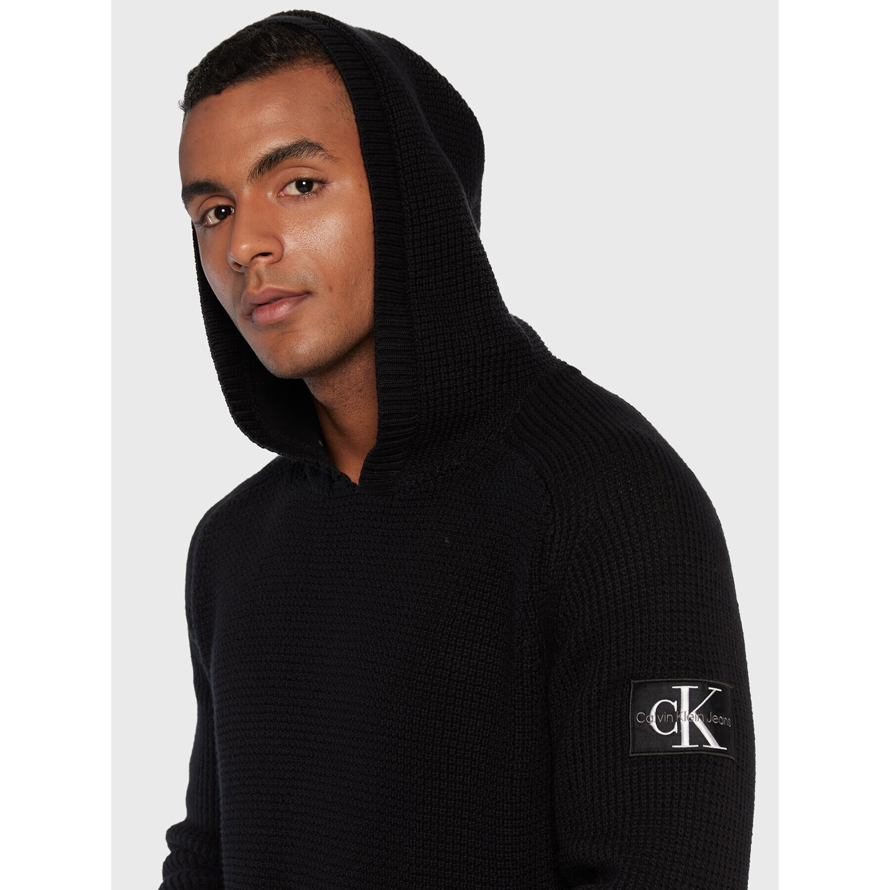 Calvin Klein Jeans Svetr J30J321693 Černá Relaxed Fit - Pepit.cz