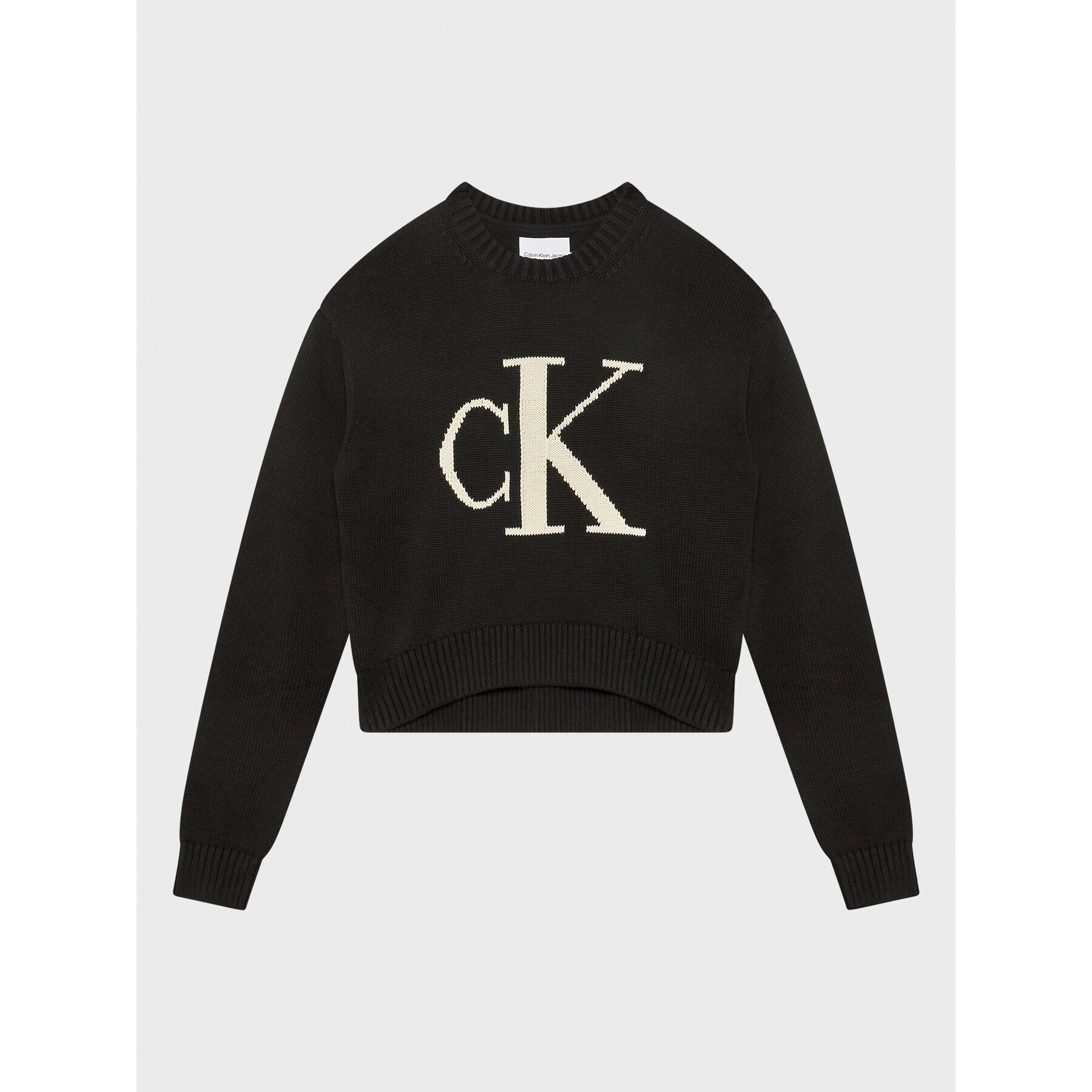 Calvin Klein Jeans Svetr Monogram IG0IG01705 Černá Relaxed Fit - Pepit.cz