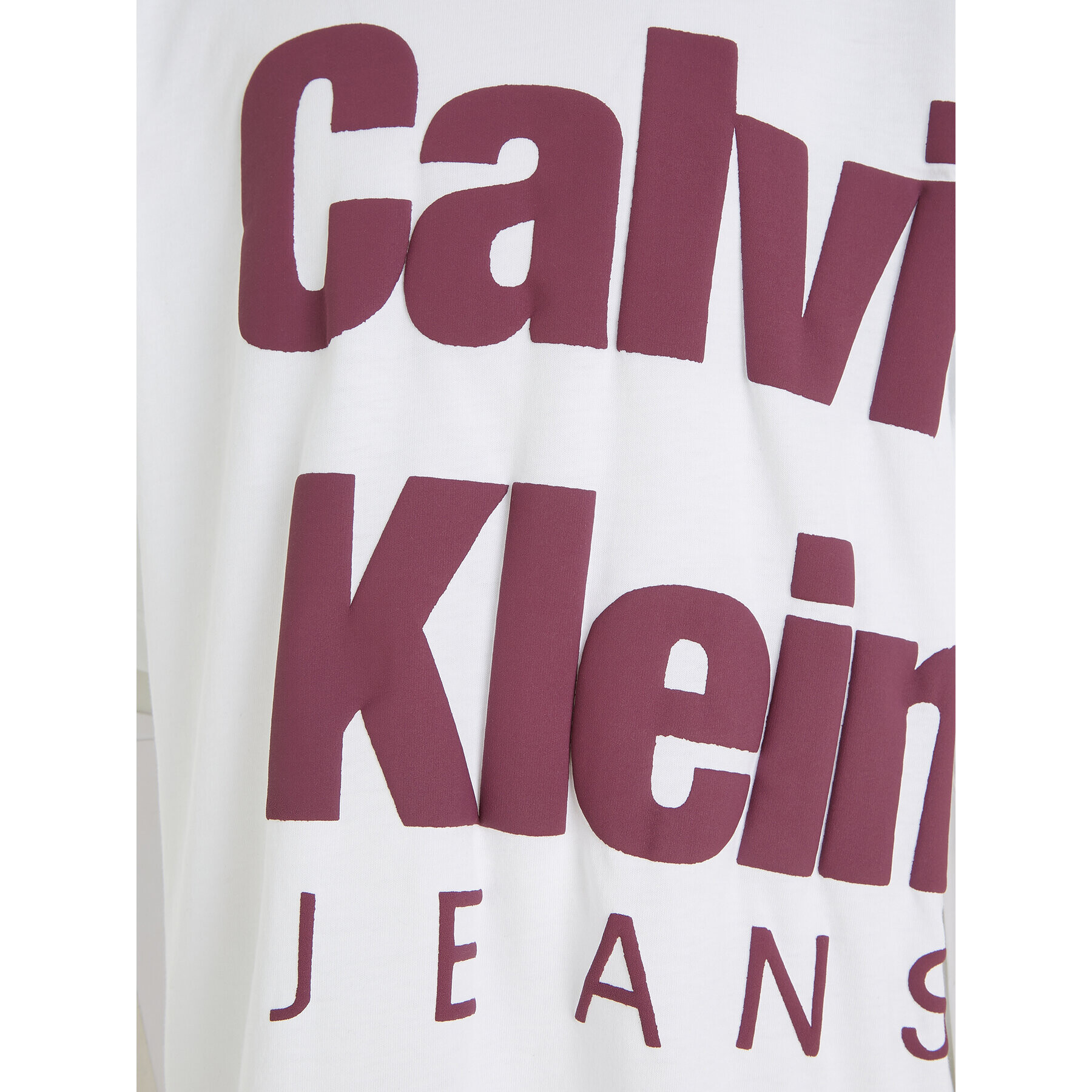 Calvin Klein Jeans T-Shirt Blown Up Logo IB0IB01881 Bílá Regular Fit - Pepit.cz