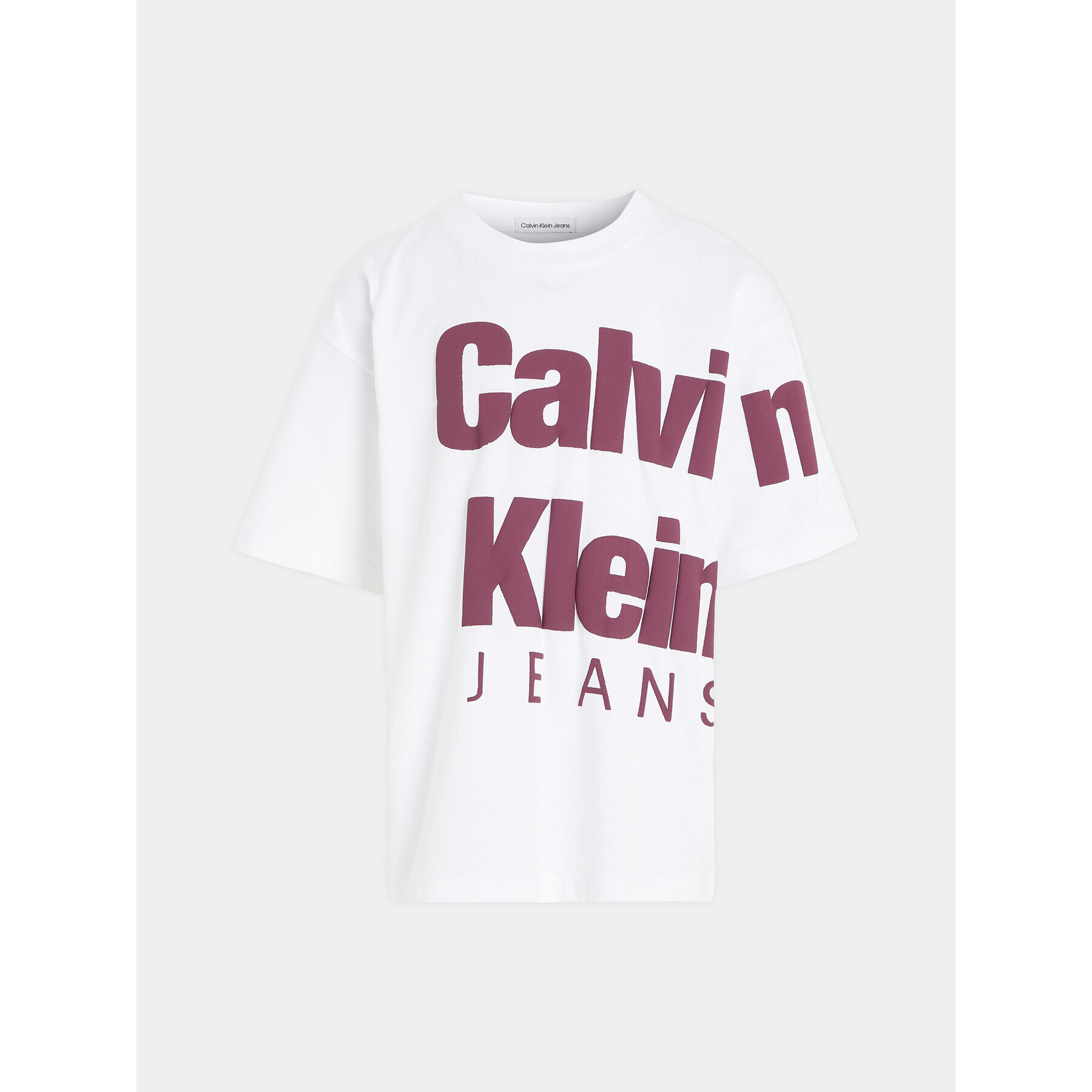 Calvin Klein Jeans T-Shirt Blown Up Logo IB0IB01881 Bílá Regular Fit - Pepit.cz