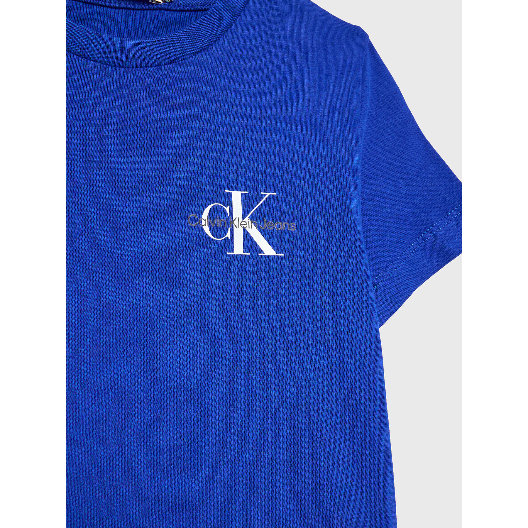 Calvin Klein Jeans T-Shirt Chest Monogram IB0IB01231 Tmavomodrá Regular Fit - Pepit.cz