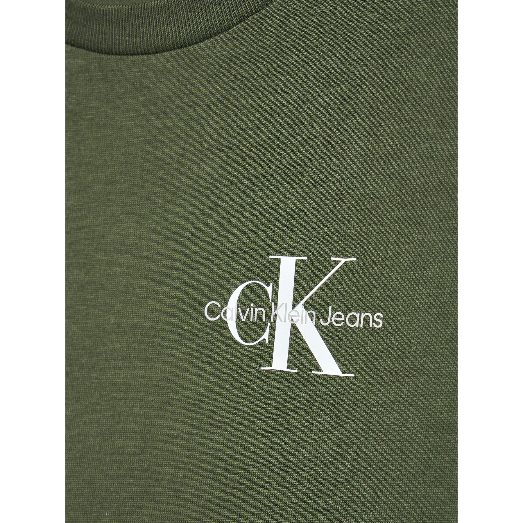 Calvin Klein Jeans T-Shirt Chest Monogram IB0IB01231 Zelená Regular Fit - Pepit.cz