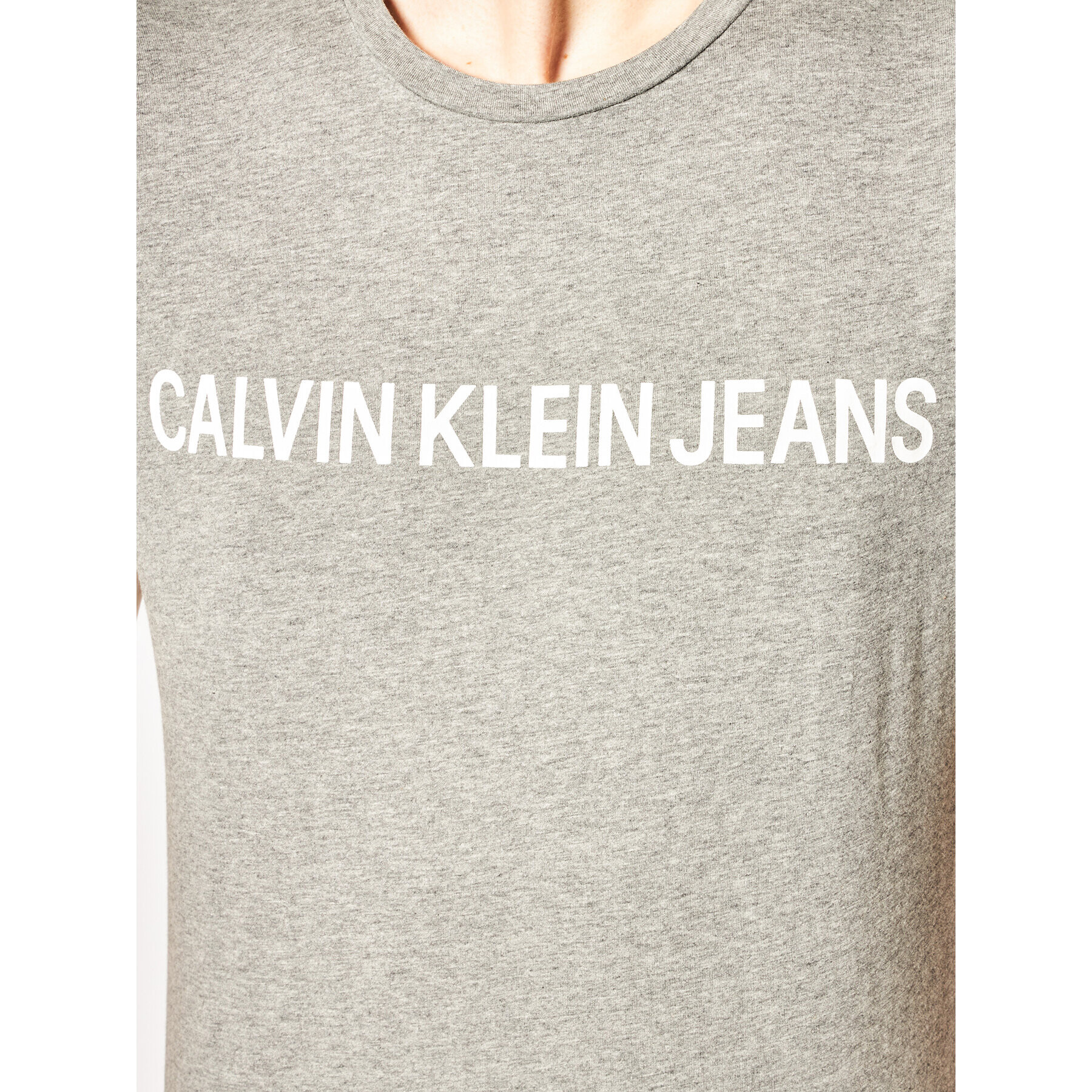 Calvin Klein Jeans T-Shirt Core Institutional Logo J30J307855 Šedá Regular Fit - Pepit.cz