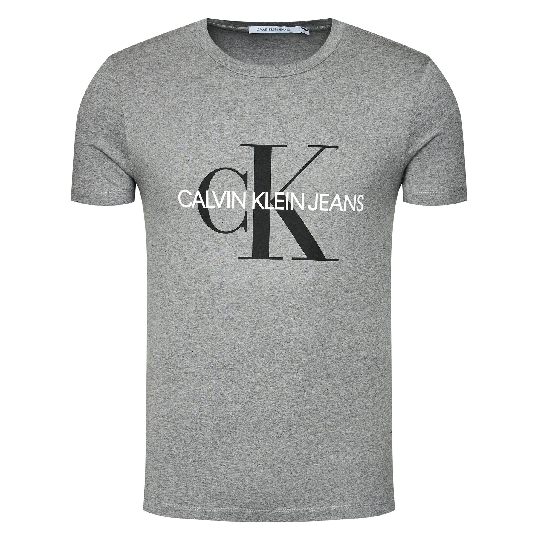 Calvin Klein Jeans T-Shirt Core Monogram Logo J30J314314 Šedá Regular Fit - Pepit.cz