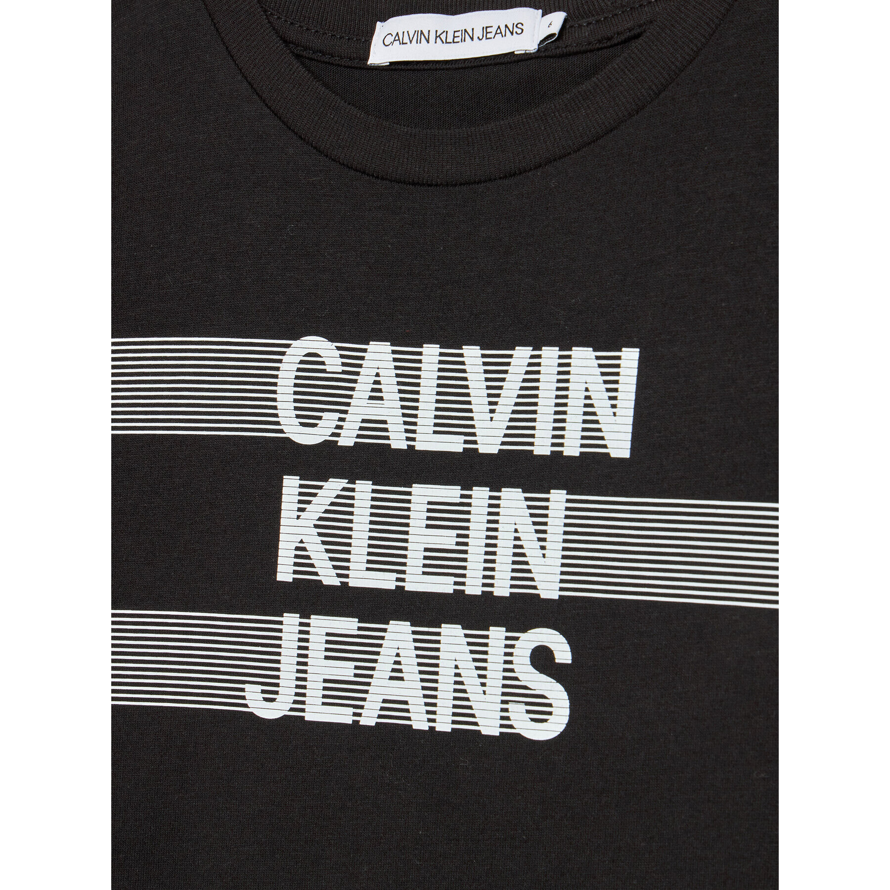 Calvin Klein Jeans T-Shirt Dimension Logo IB0IB01048 Černá Regular Fit - Pepit.cz