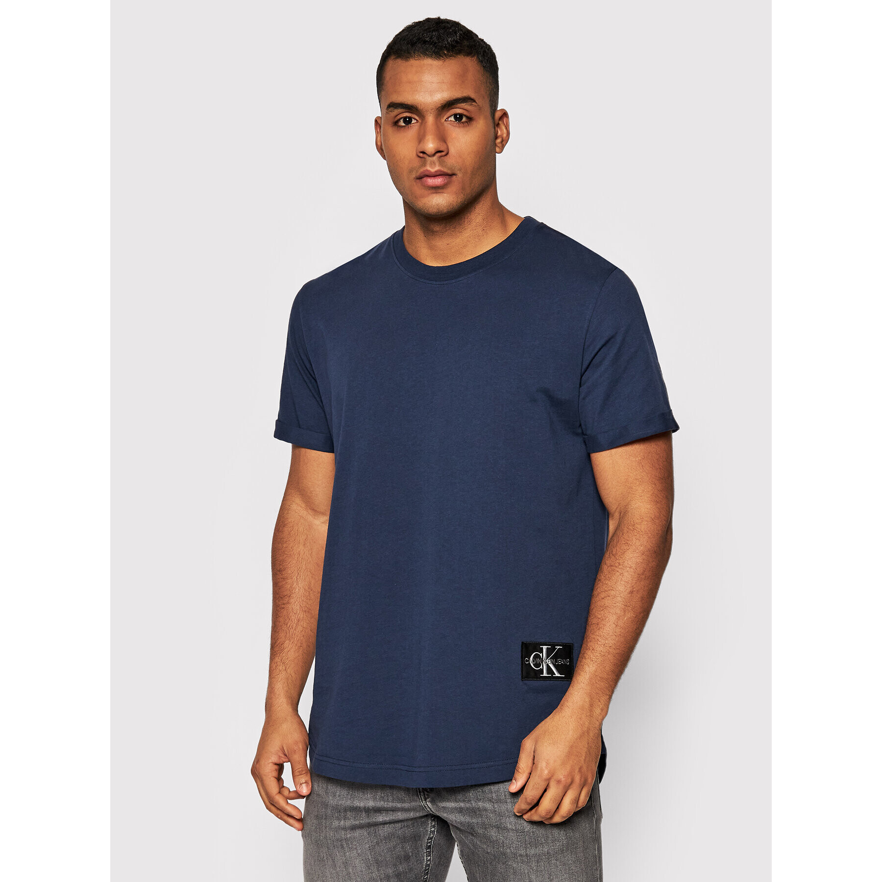 Calvin Klein Jeans T-Shirt Essential J30J315319 Tmavomodrá Regular Fit - Pepit.cz