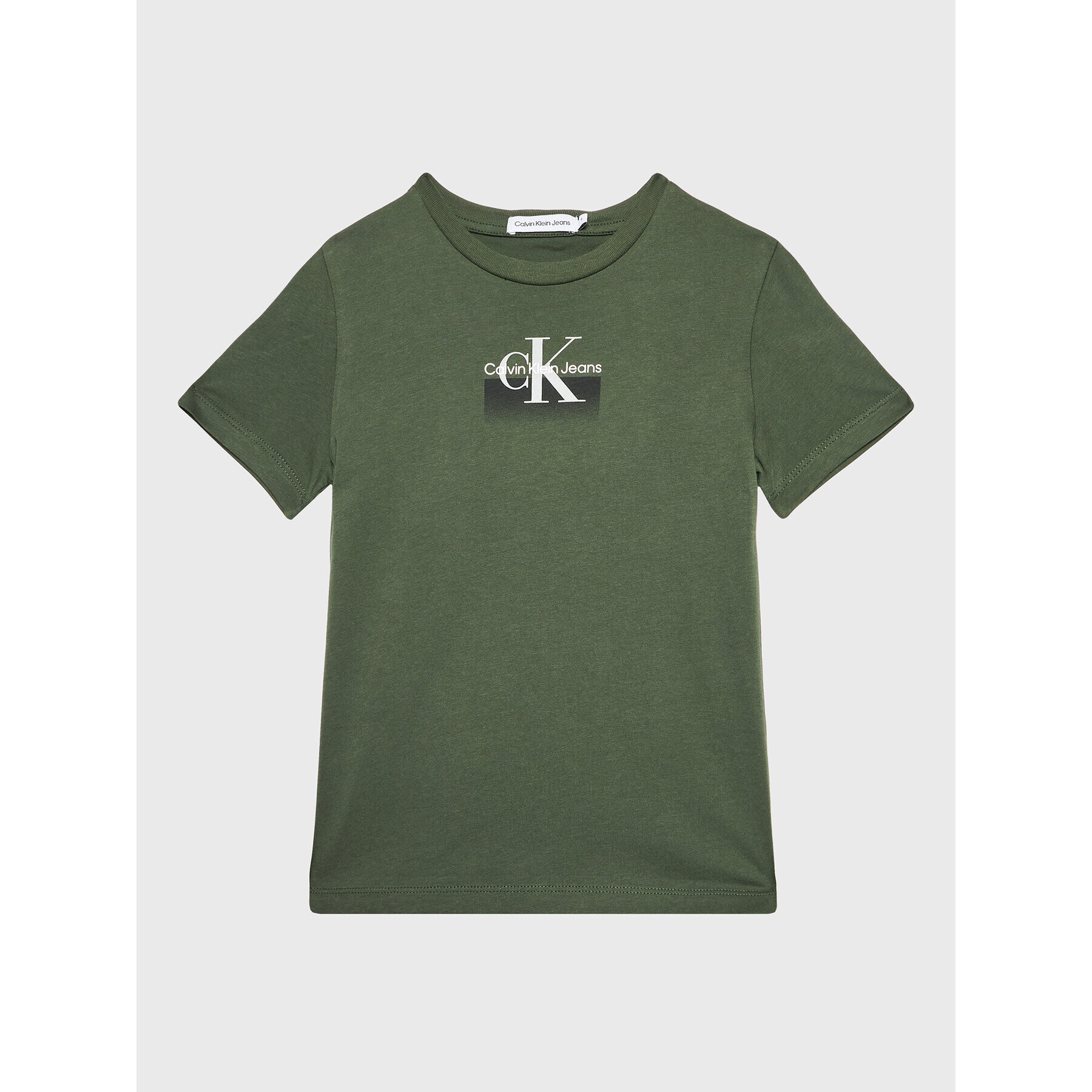 Calvin Klein Jeans T-Shirt Gradient IB0IB01477 Khaki Regular Fit - Pepit.cz