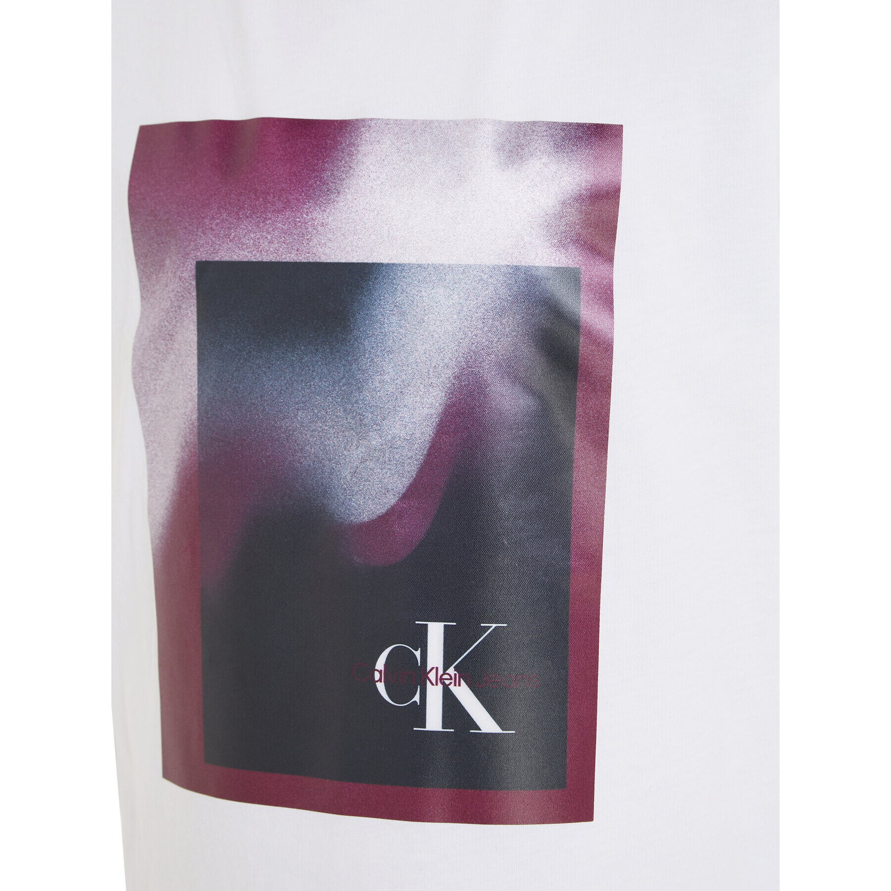 Calvin Klein Jeans T-Shirt Hyper Spray Monogram IU0IU00522 Bílá Regular Fit - Pepit.cz