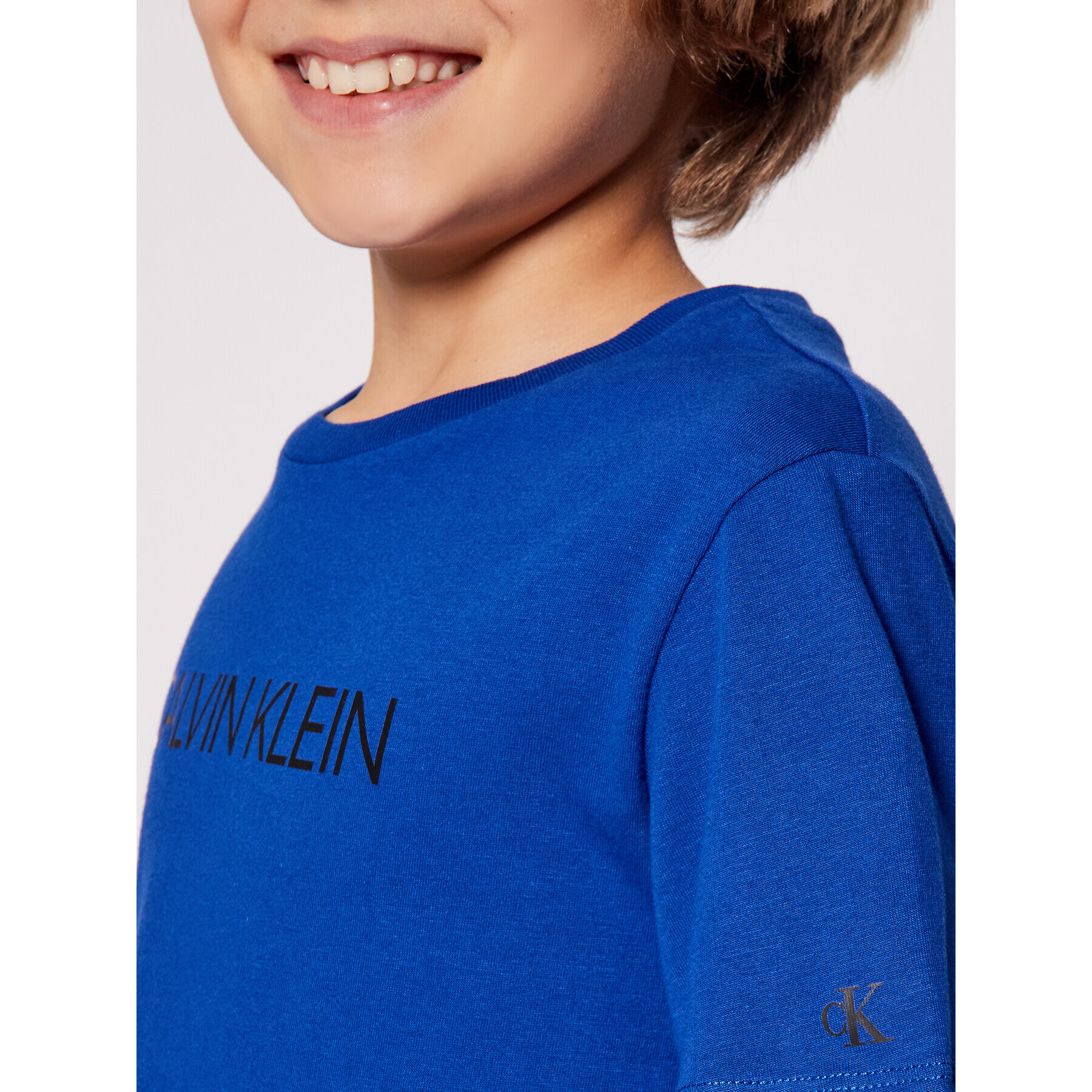 Calvin Klein Jeans T-Shirt IB0IB00347 Modrá Regular Fit - Pepit.cz