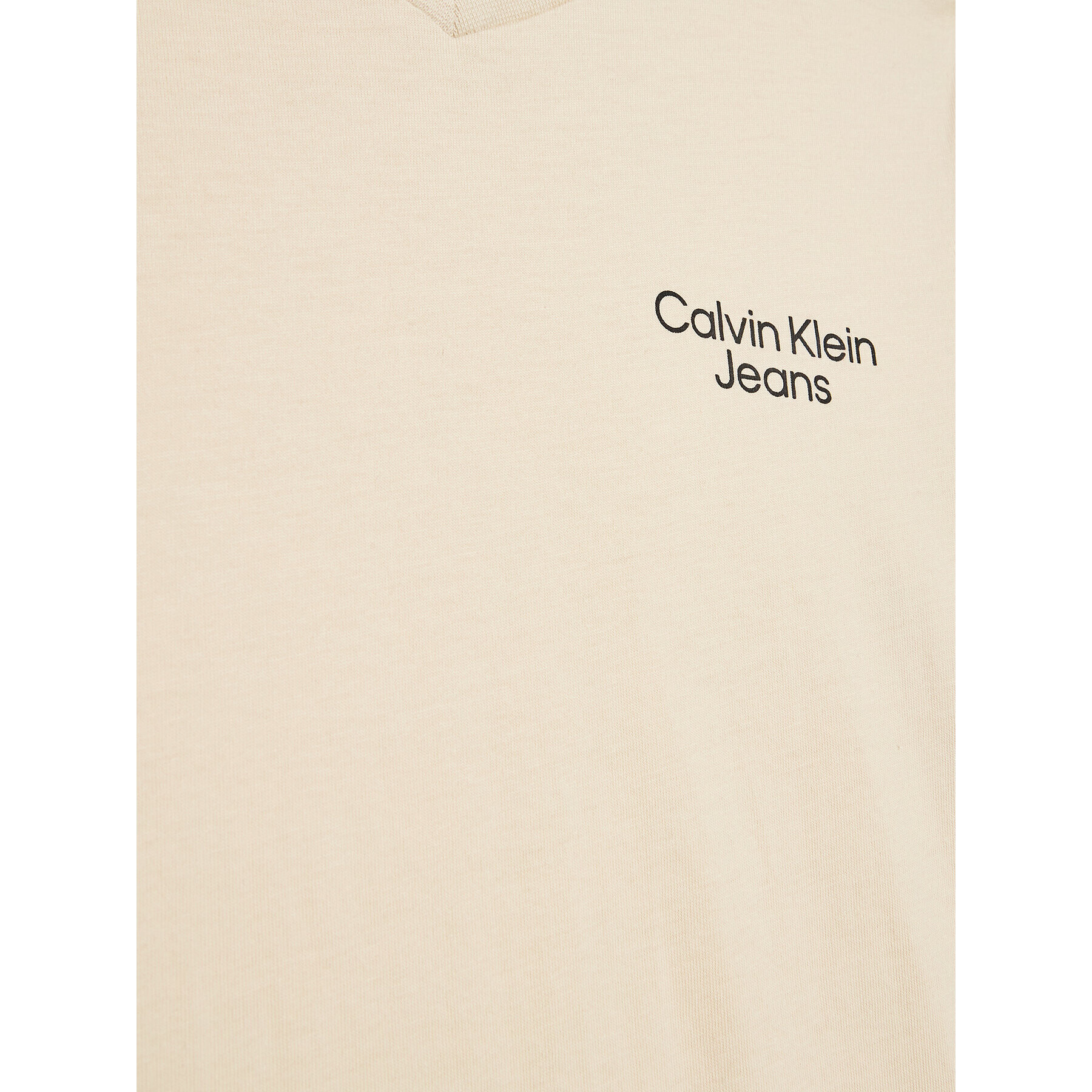 Calvin Klein Jeans T-Shirt IB0IB01470 Écru Regular Fit - Pepit.cz