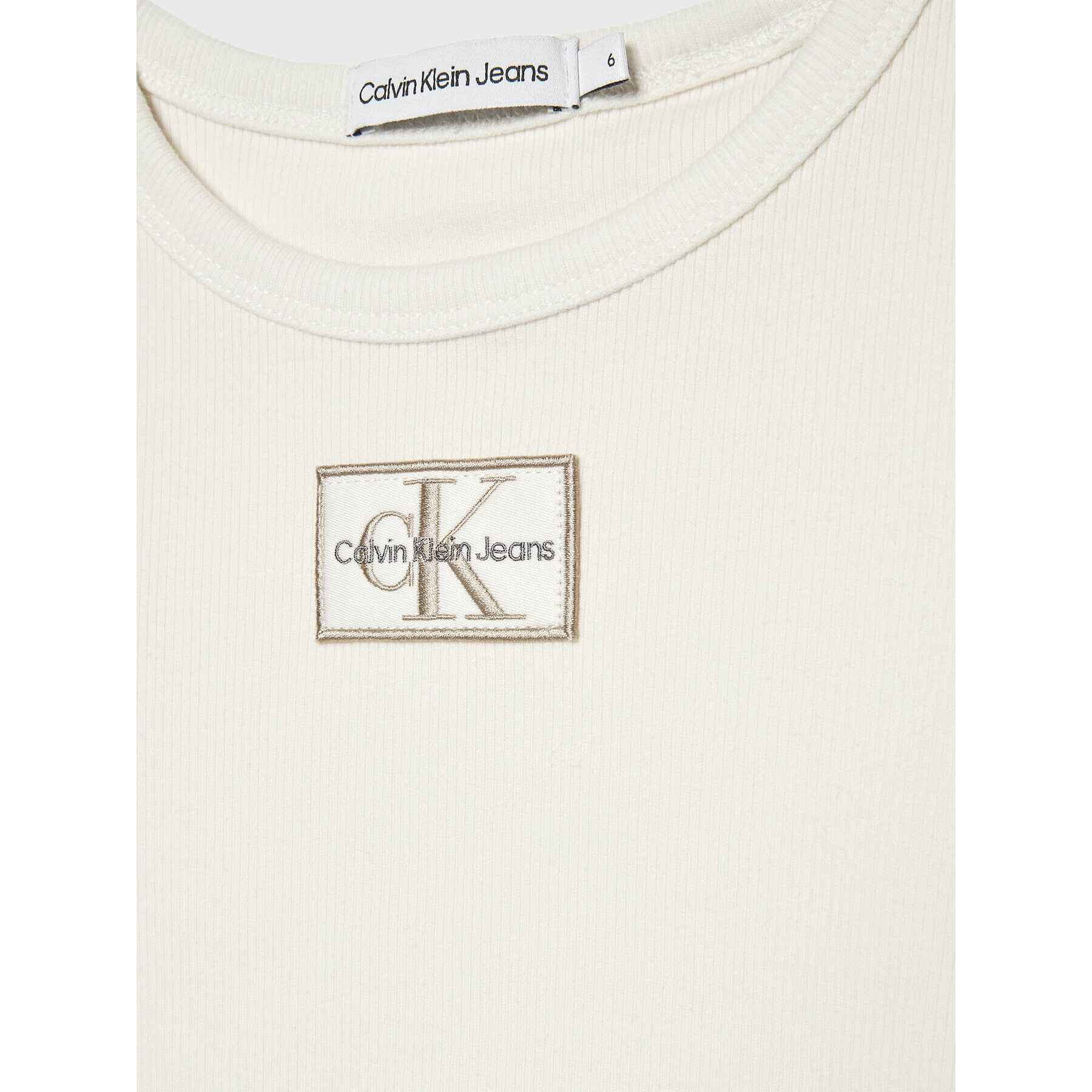 Calvin Klein Jeans T-Shirt IG0IG01907 Bílá Regular Fit - Pepit.cz