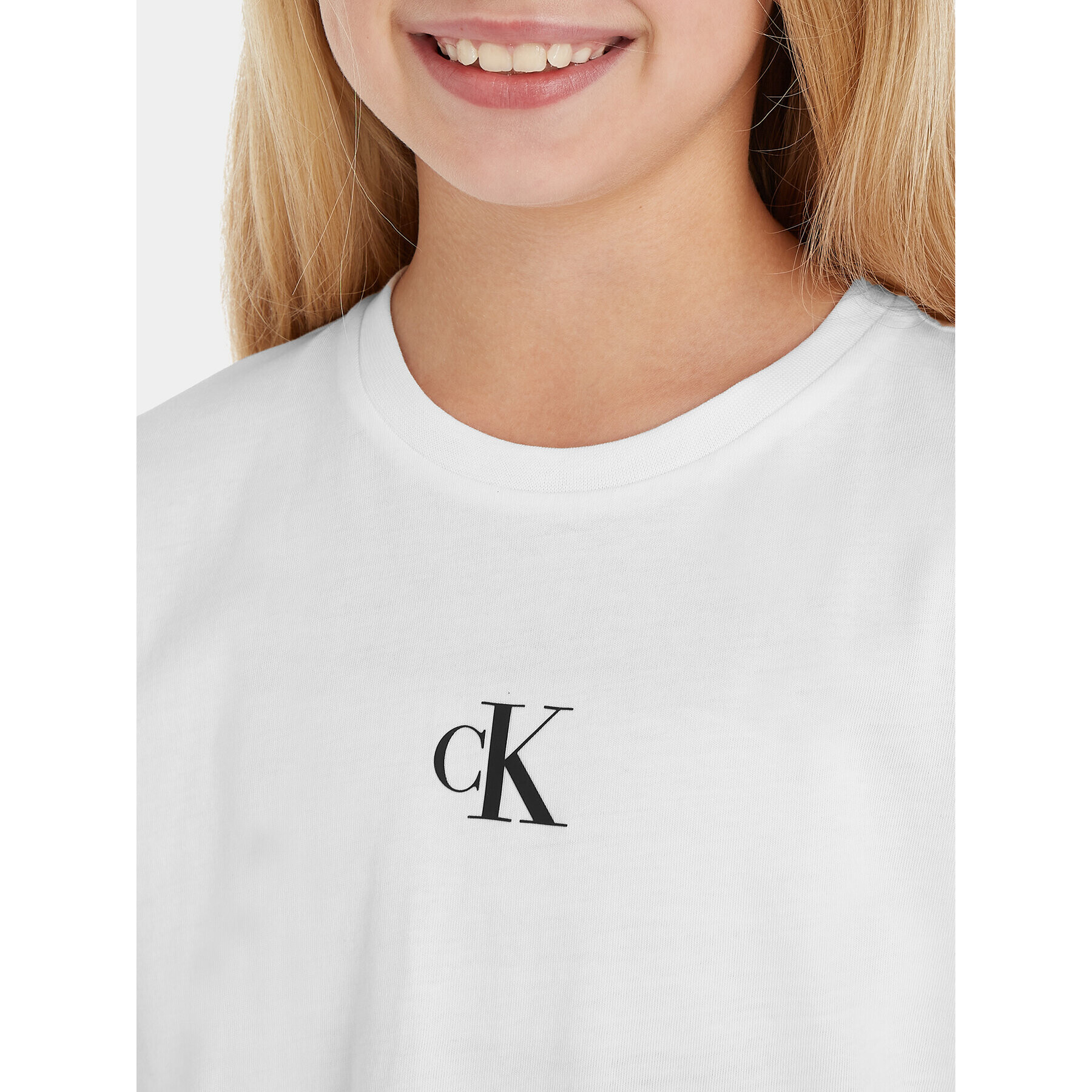 Calvin Klein Jeans T-Shirt IG0IG02136 Bílá Boxy Fit - Pepit.cz