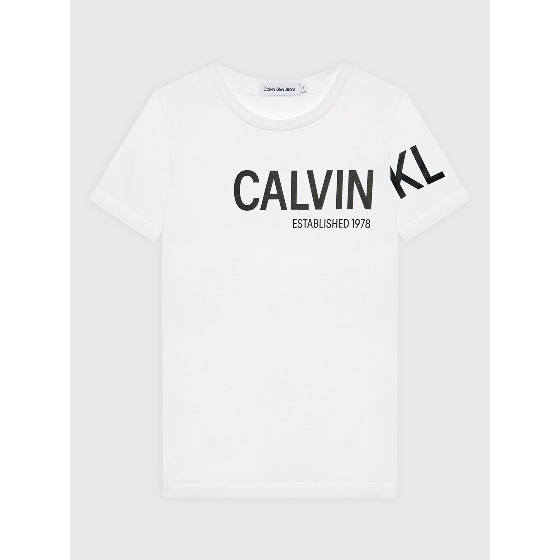 Calvin Klein Jeans T-Shirt Inst Hero Logo IB0IB01107 Bílá Slim Fit - Pepit.cz