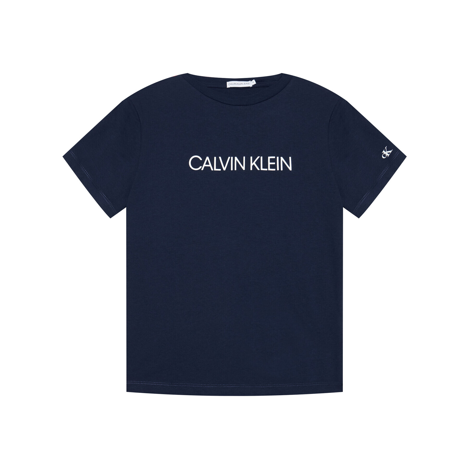 Calvin Klein Jeans T-Shirt Institutional IB0IB00347 Tmavomodrá Regular Fit - Pepit.cz