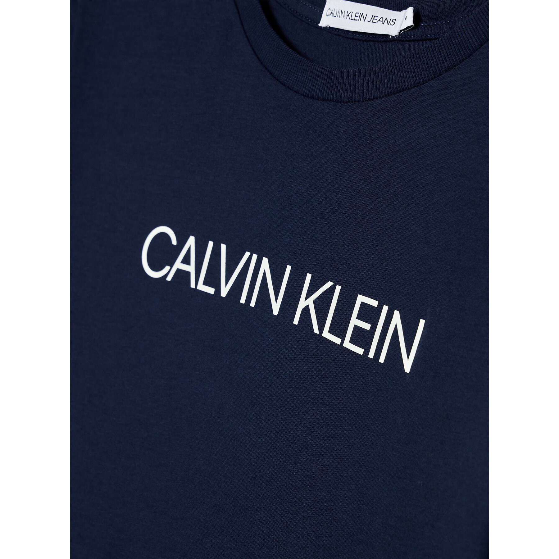 Calvin Klein Jeans T-Shirt Institutional IB0IB00347 Tmavomodrá Regular Fit - Pepit.cz