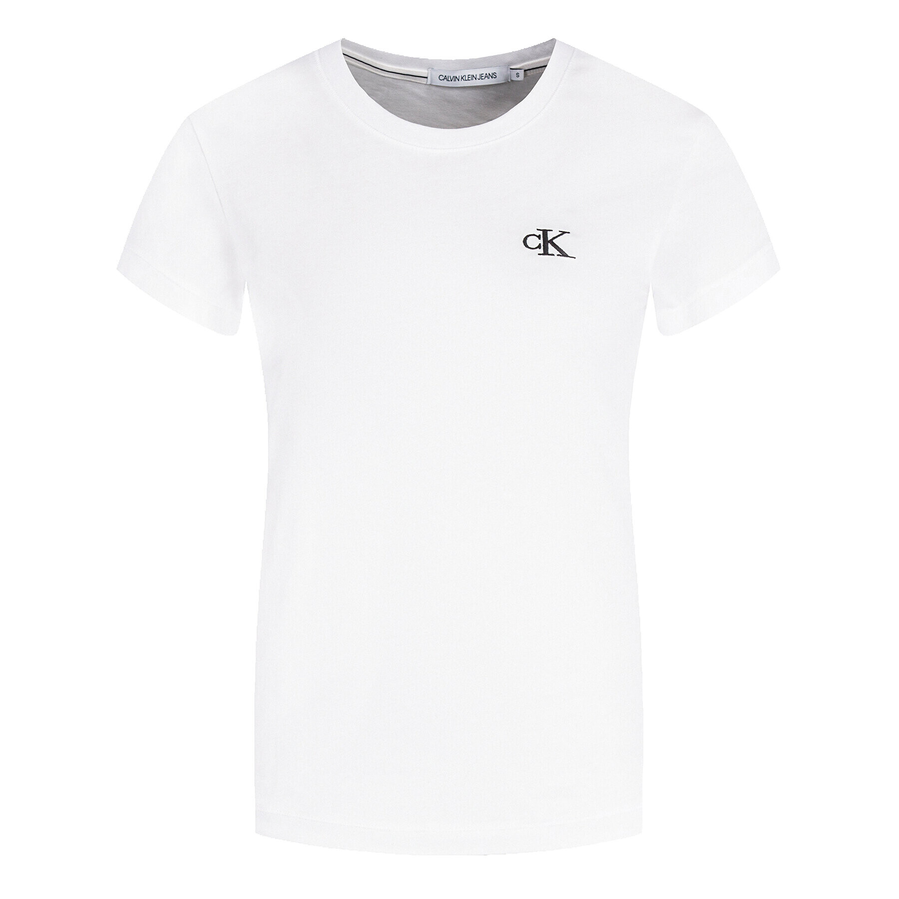 Calvin Klein Jeans T-Shirt J20J212883 Bílá Slim Fit - Pepit.cz