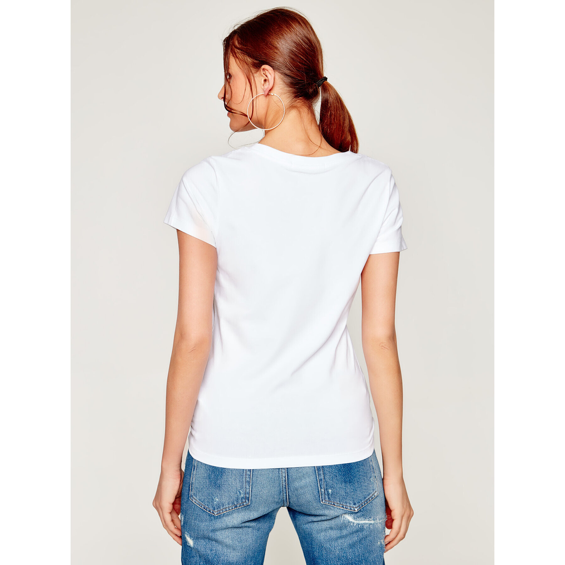 Calvin Klein Jeans T-Shirt J20J213716 Bílá Regular Fit - Pepit.cz